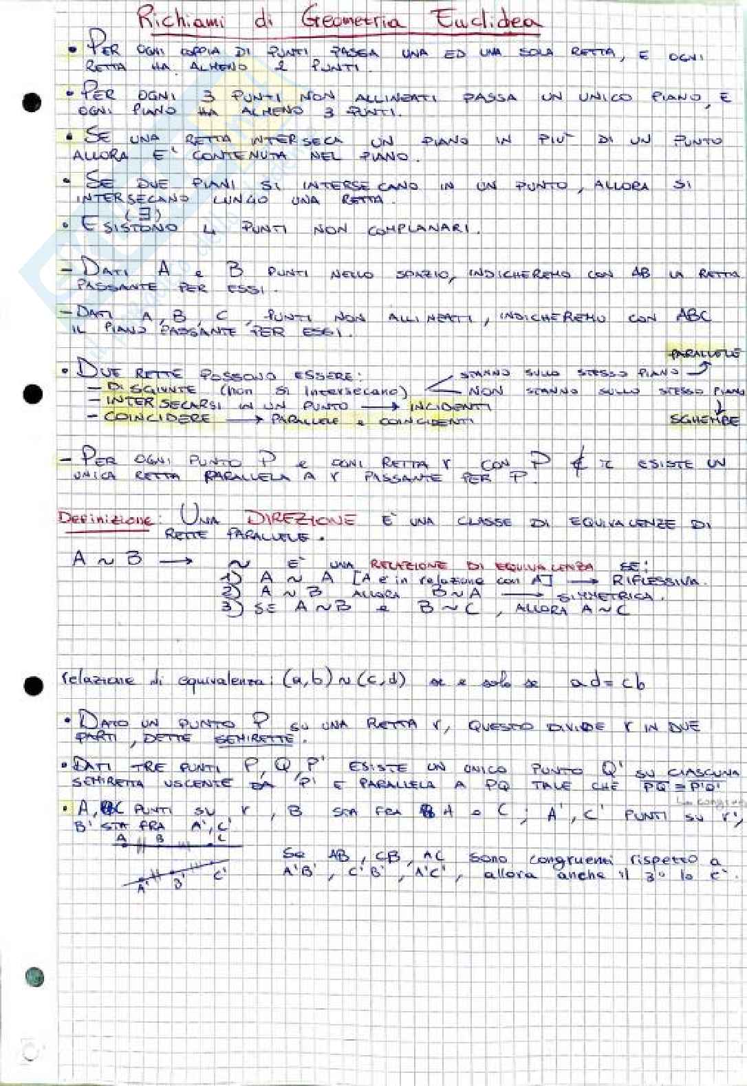 Appunti Geometria e algebra lineare + Formulario + Esercizi svolti e guida pratica alla Risoluzione degli Esercizi D'esame | Ingegneria  Pag. 2
