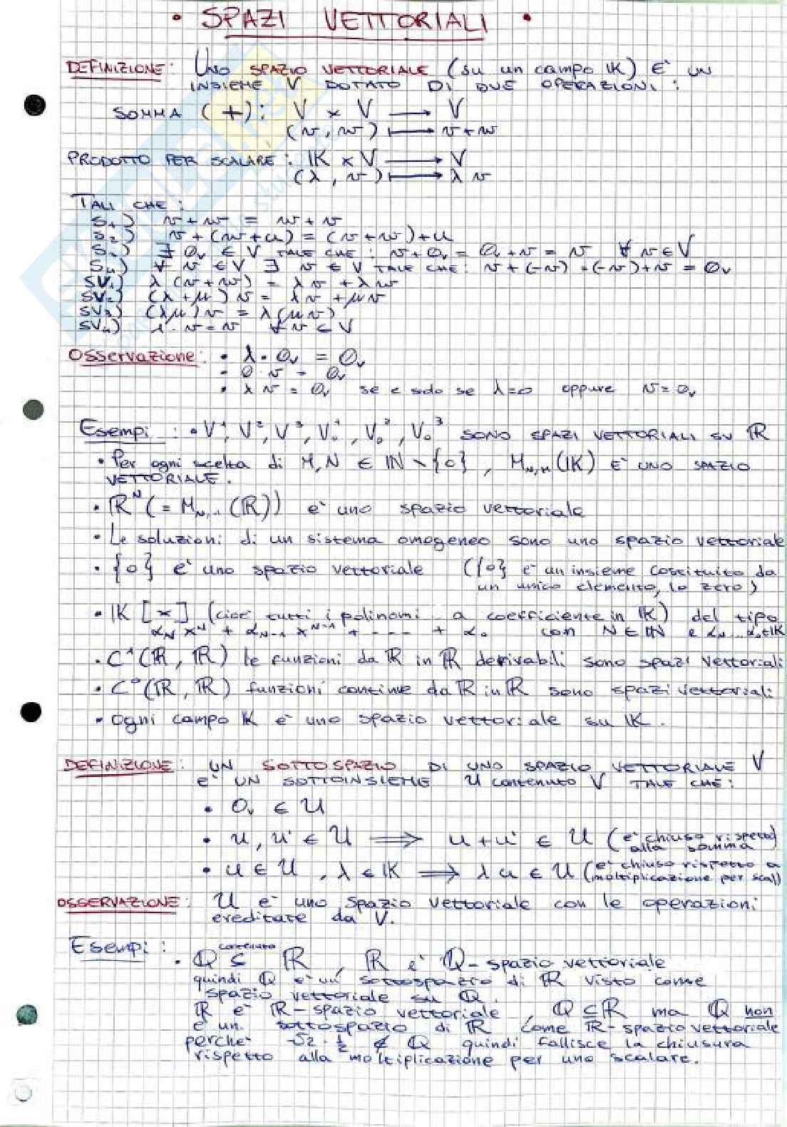 Appunti Geometria e algebra lineare + Formulario + Esercizi svolti e guida pratica alla Risoluzione degli Esercizi D'esame | Ingegneria  Pag. 36