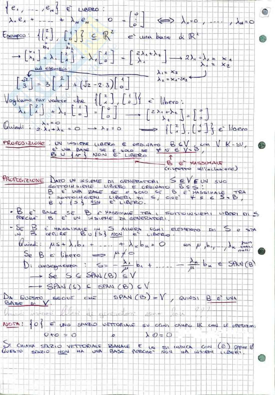Appunti Geometria e algebra lineare + Formulario + Esercizi svolti e guida pratica alla Risoluzione degli Esercizi D'esame | Ingegneria  Pag. 41