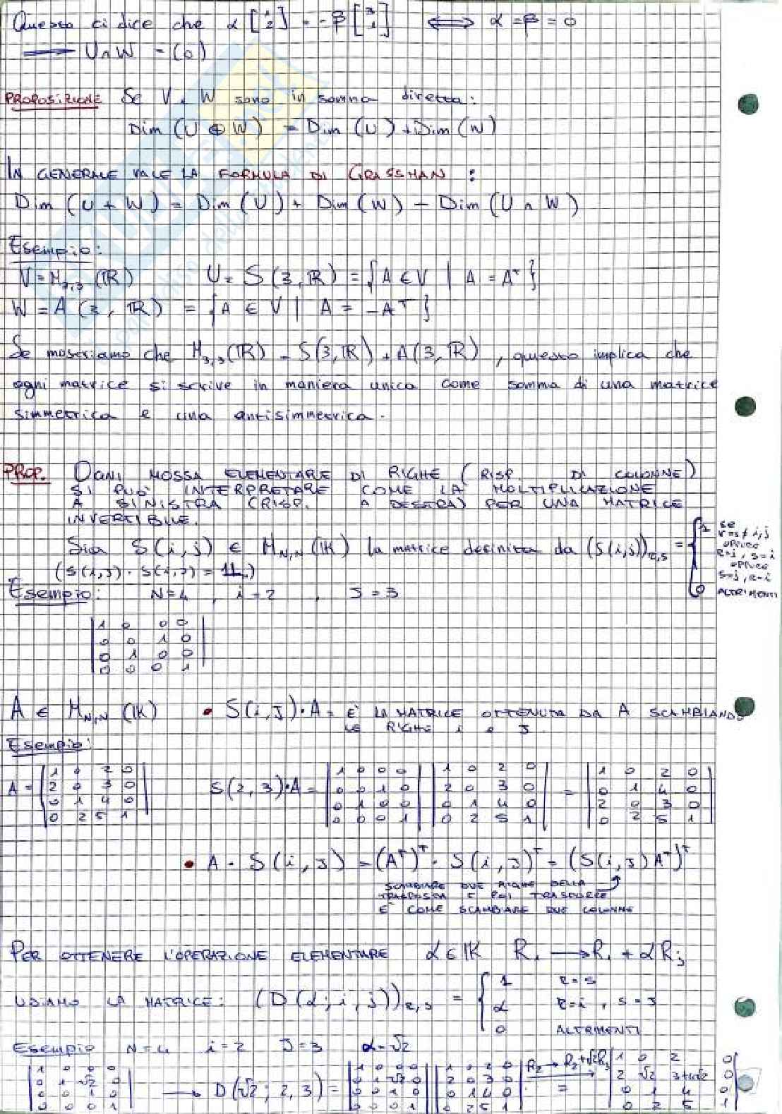 Appunti Geometria e algebra lineare + Formulario + Esercizi svolti e guida pratica alla Risoluzione degli Esercizi D'esame | Ingegneria  Pag. 51