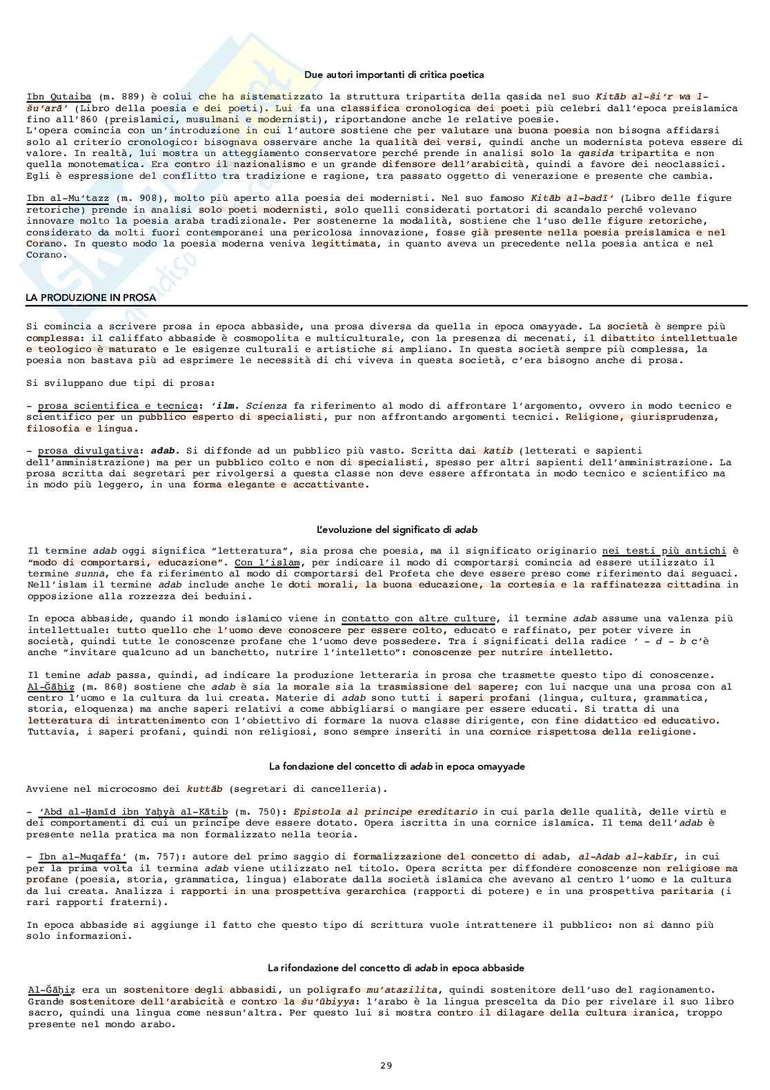 Letteratura araba I, modulo di letteratura araba classica - Appunti Pag. 31