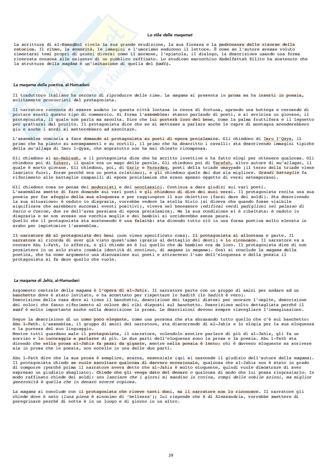 Letteratura araba I, modulo di letteratura araba classica - Appunti Pag. 41