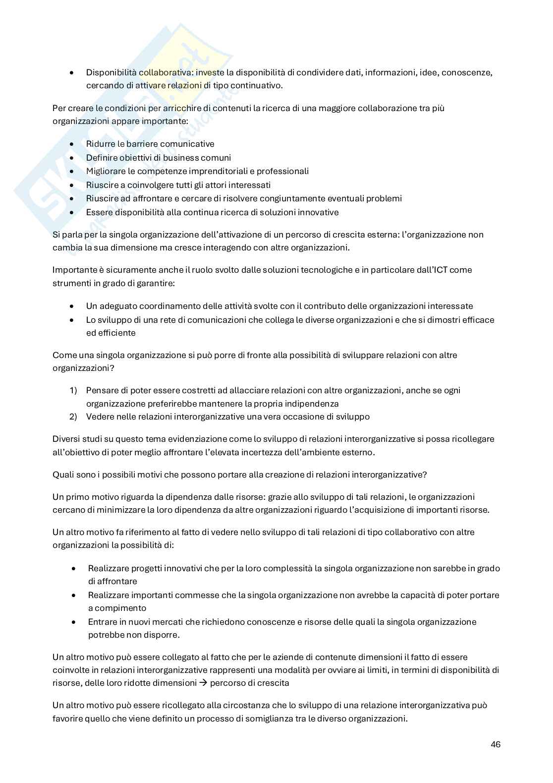 Appunti Organizzazione aziendale Pag. 46
