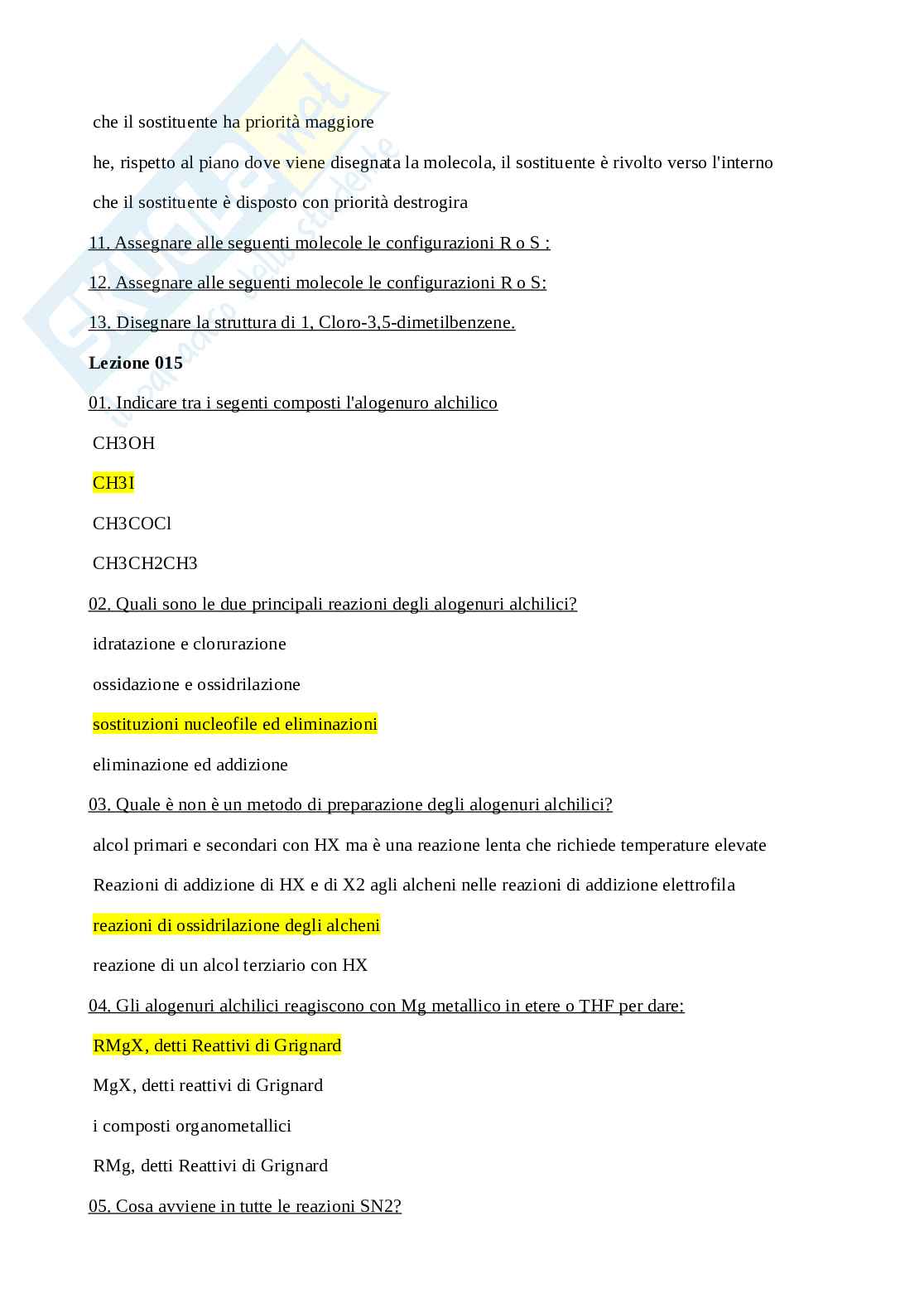 Paniere di Chimica generale e organica - modulo 2 Pag. 21