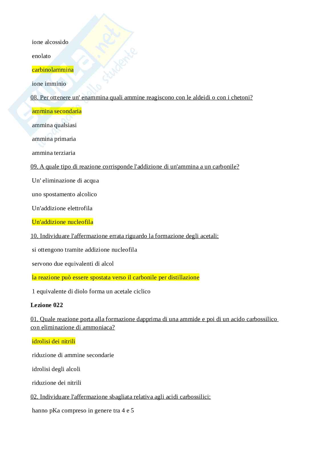 Paniere di Chimica generale e organica - modulo 2 Pag. 36
