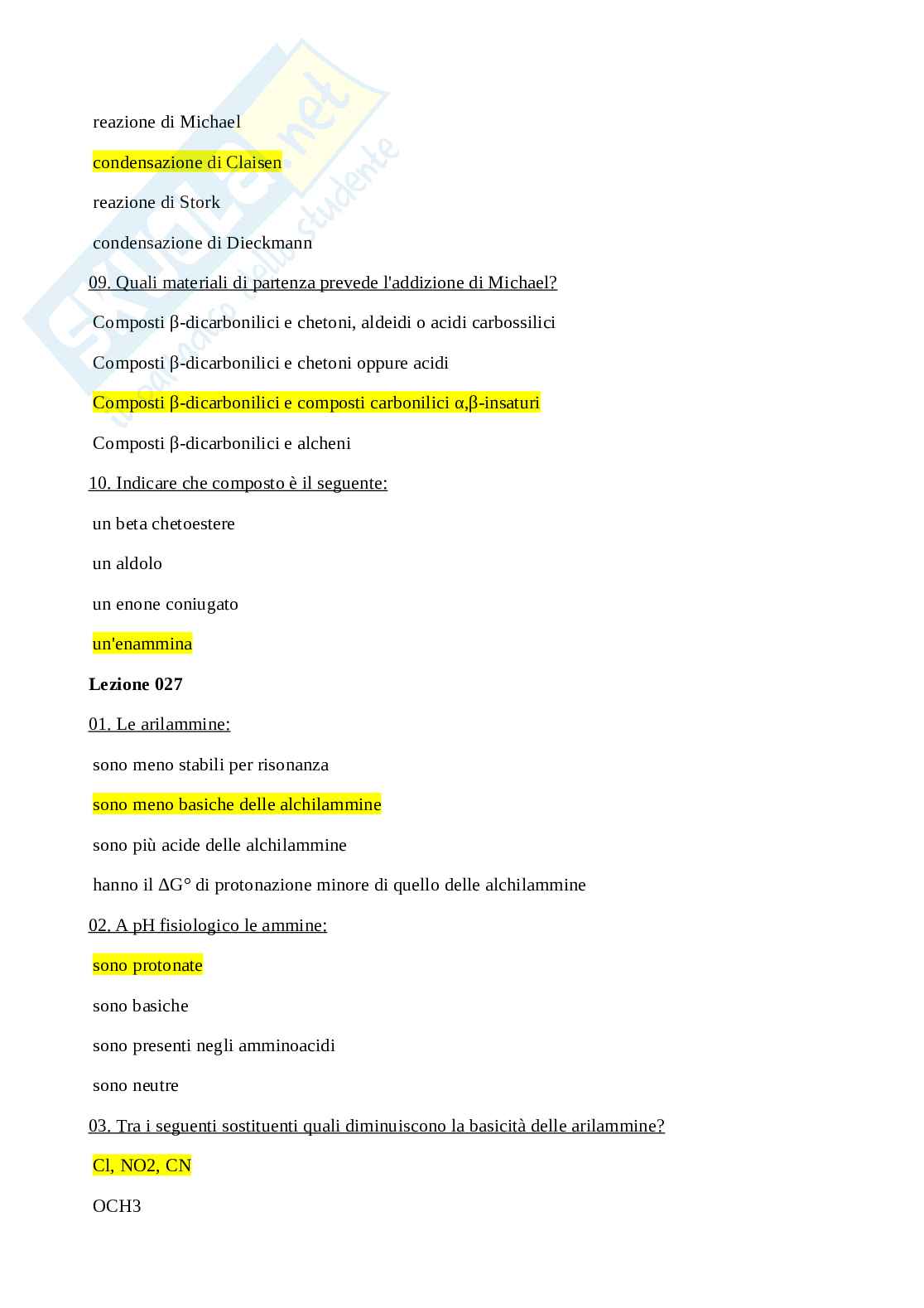 Paniere di Chimica generale e organica - modulo 2 Pag. 46