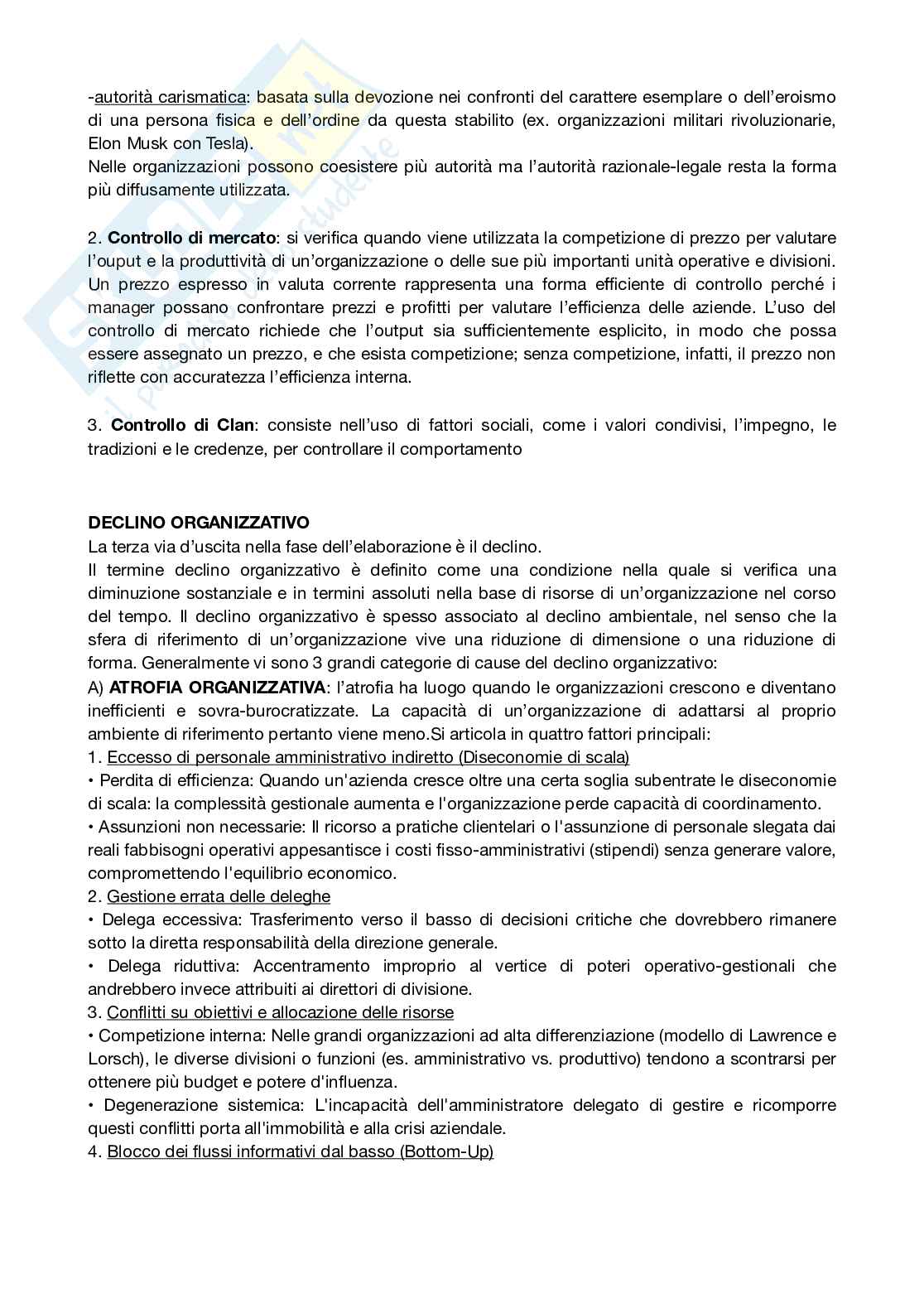 Riassunto esame organizzazione aziendale, Prof. Ingrassia Raimondo, libro consigliato Organizzazione aziendale - Settima edizione, Draft Pag. 91