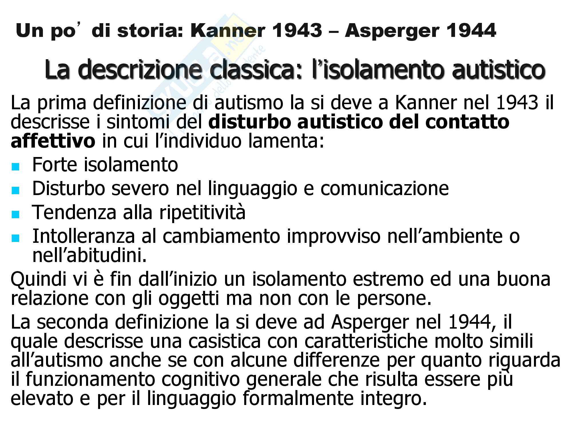 Dalle psicosi precoci ai Disturbi Generalizzati dello sviluppo Pag. 21