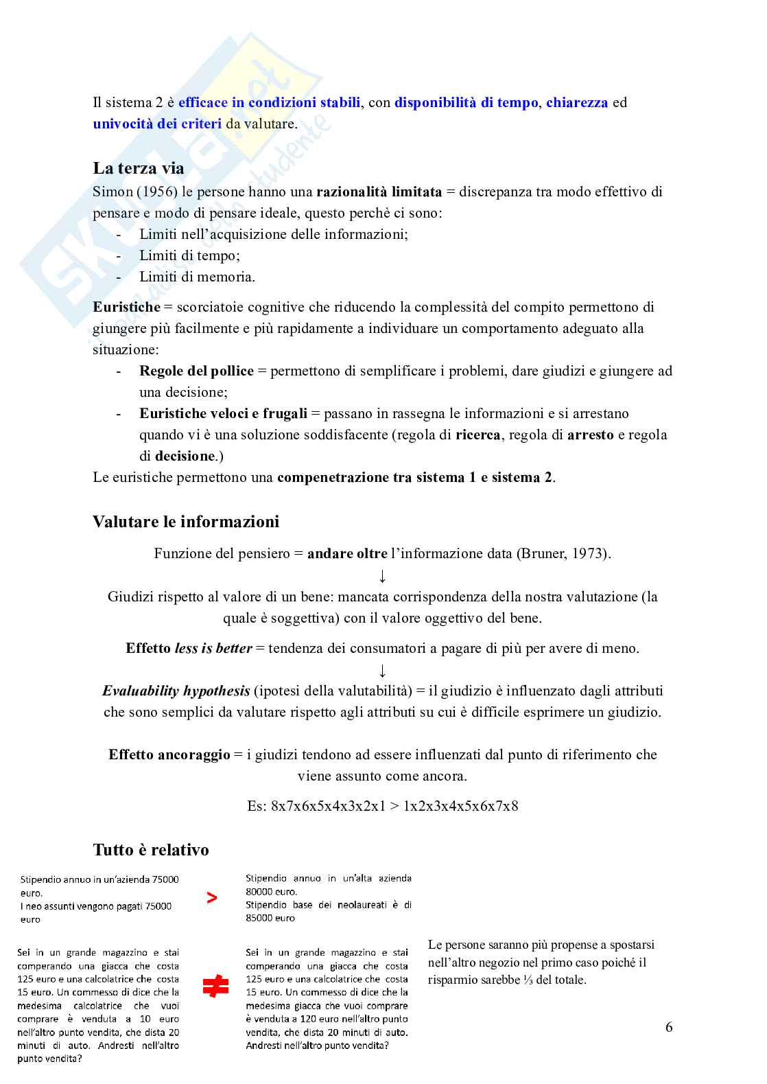 Teorie e metodi del problem solving e della metacognizione Pag. 6