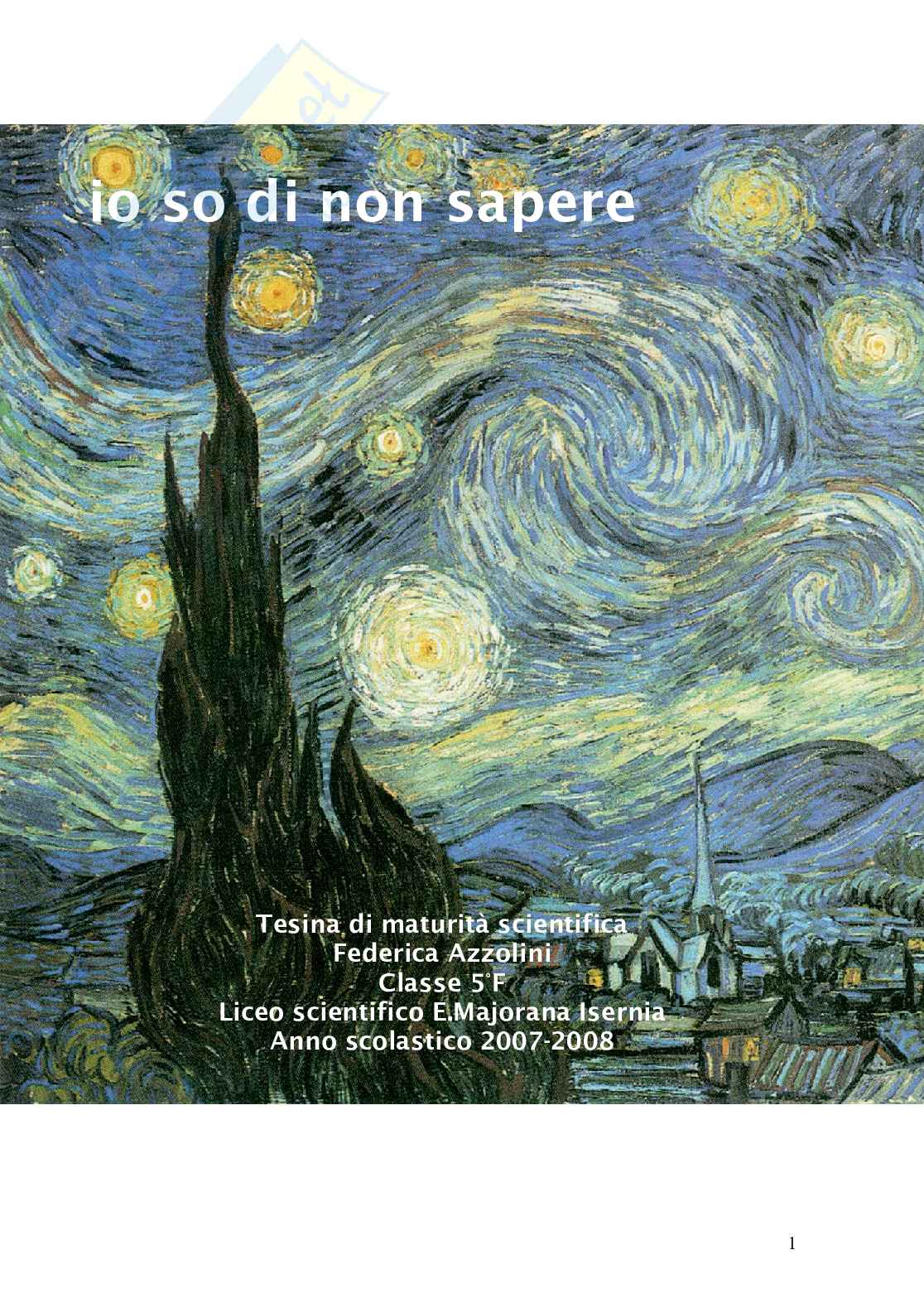 Io So Di Non Sapere