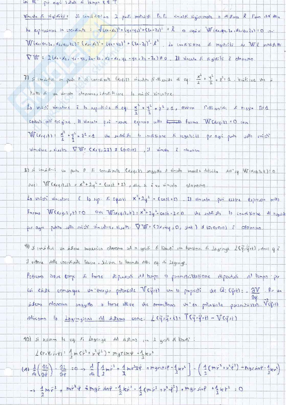 Domande di teoria Meccanica razionale Pag. 21
