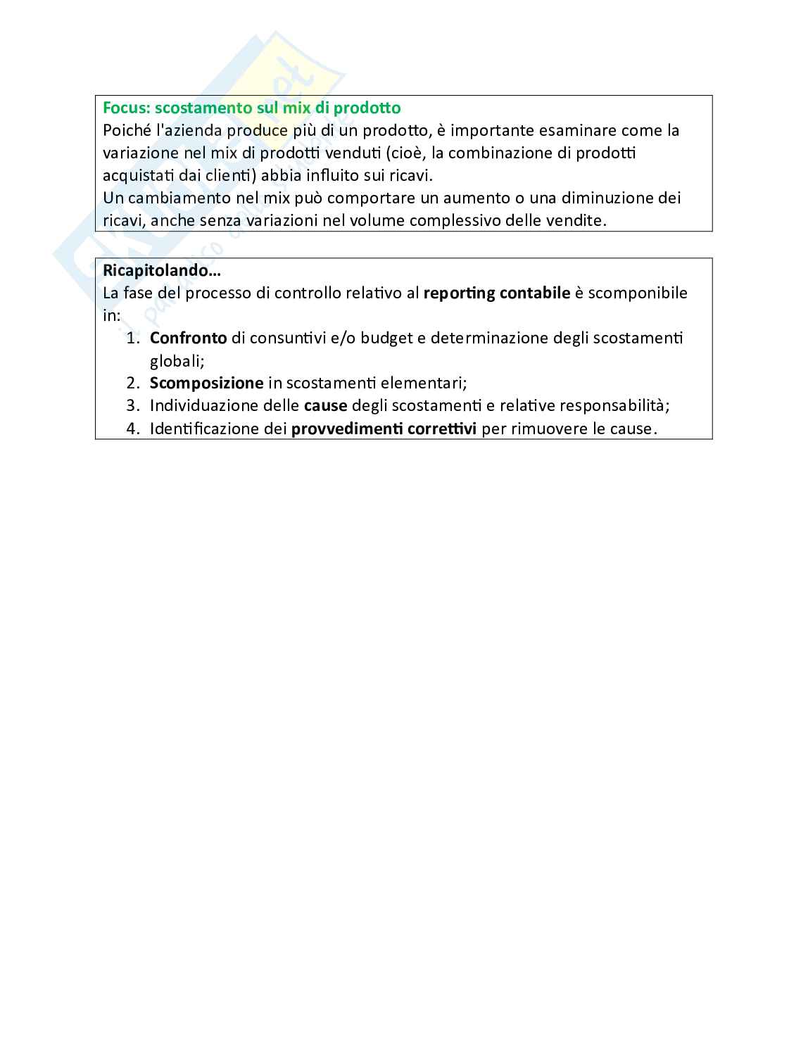 Programmazione e controllo delle imprese turistiche - Teoria, parte 4 - Il reporting e l’analisi degli scostamenti Pag. 6