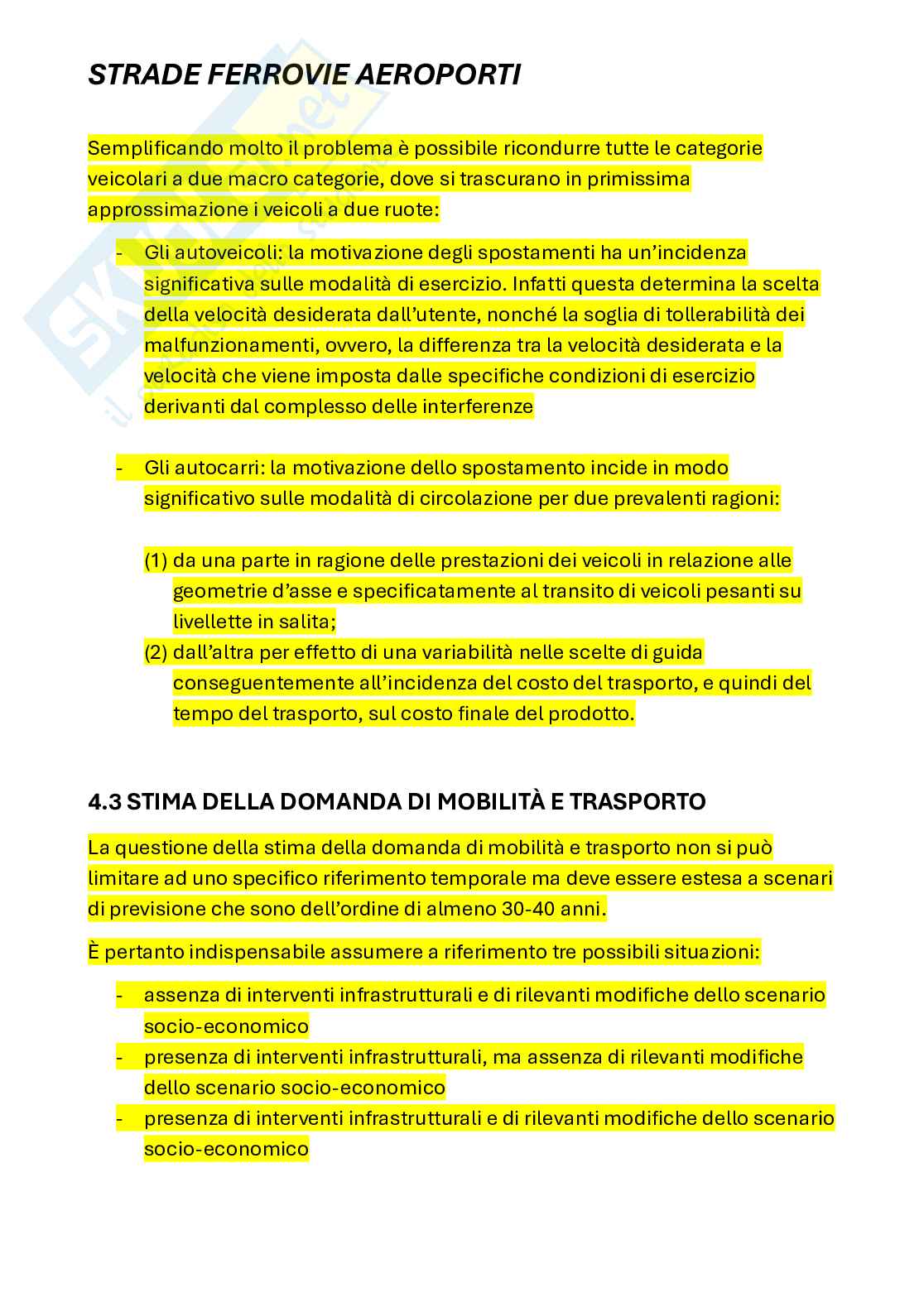 Riassunto esame Strade, Ferrovie, Aeroporti, Prof. Benedetto Andrea, libro consigliato Strade, ferrovie, aeroporti, Benedetto Pag. 11
