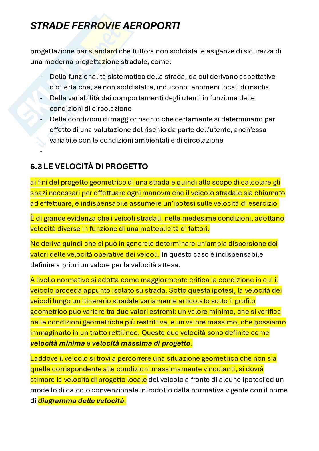 Riassunto esame Strade, Ferrovie, Aeroporti, Prof. Benedetto Andrea, libro consigliato Strade, ferrovie, aeroporti, Benedetto Pag. 26