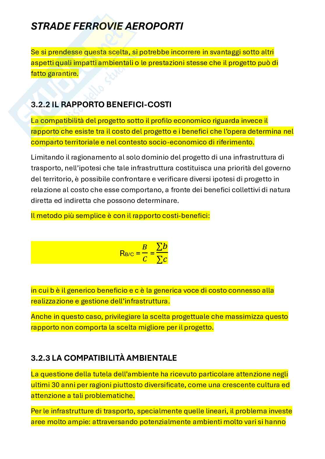 Riassunto esame Strade, Ferrovie, Aeroporti, Prof. Benedetto Andrea, libro consigliato Strade, ferrovie, aeroporti, Benedetto Pag. 6