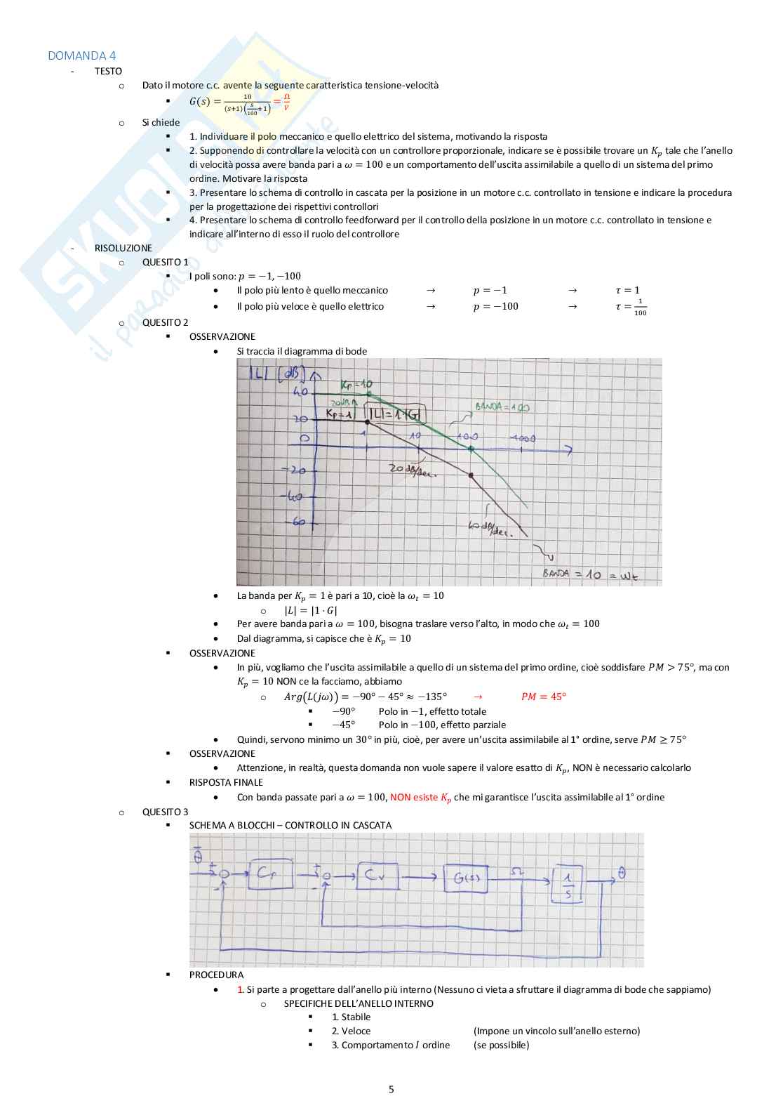 Elementi di Controlli Automatici - Temi Esame Pag. 6
