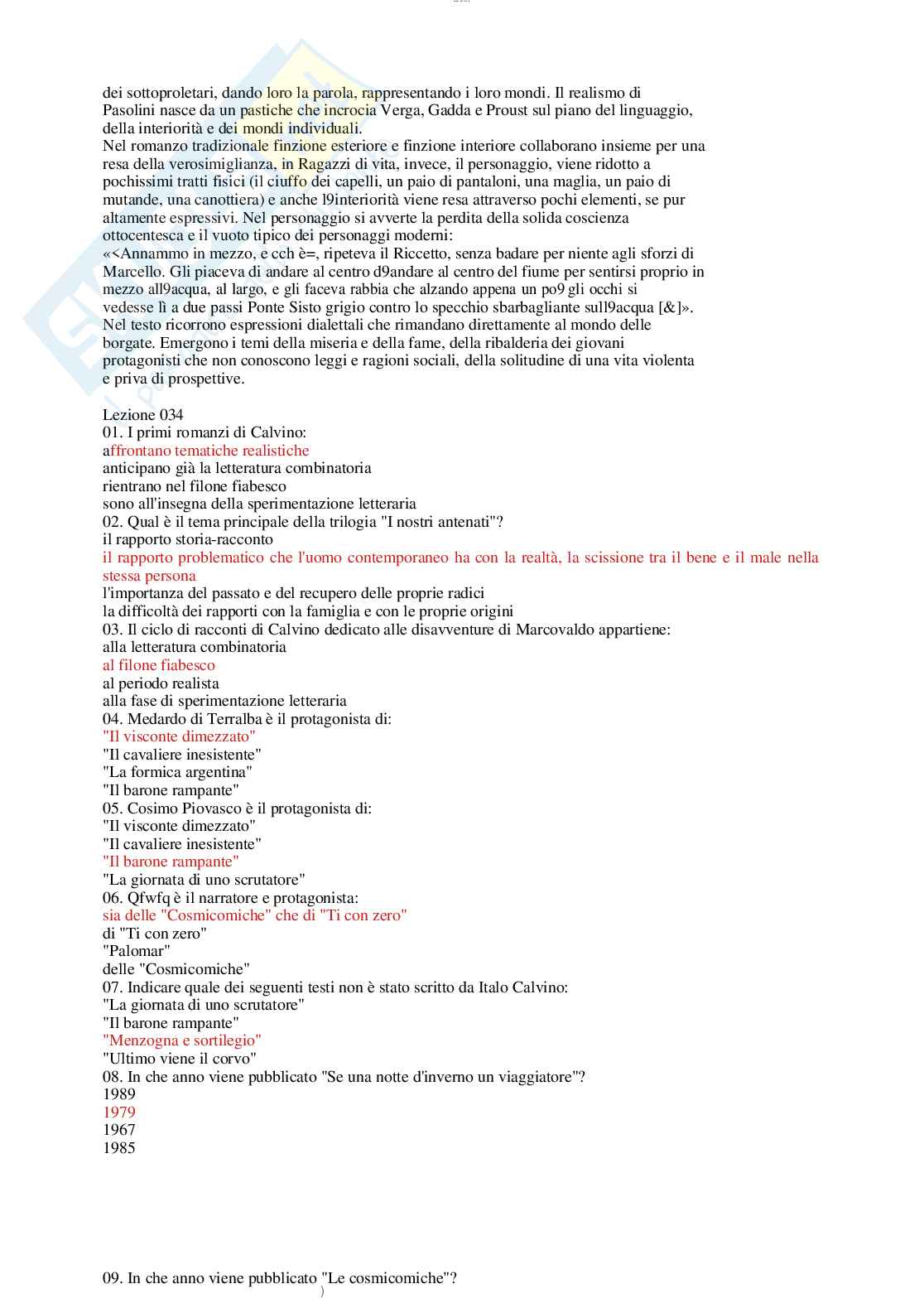 Paniere completo Letteratura italiana aggiornato 2023 Pag. 46