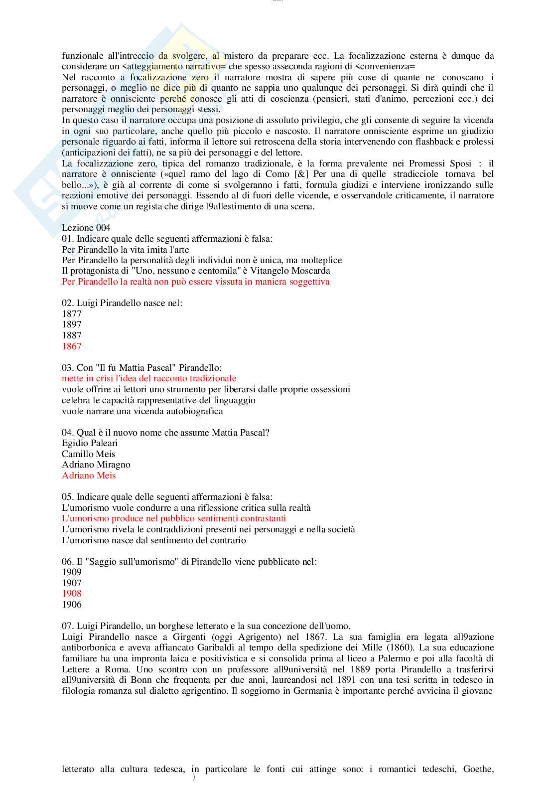 Paniere completo Letteratura italiana aggiornato 2023 Pag. 6