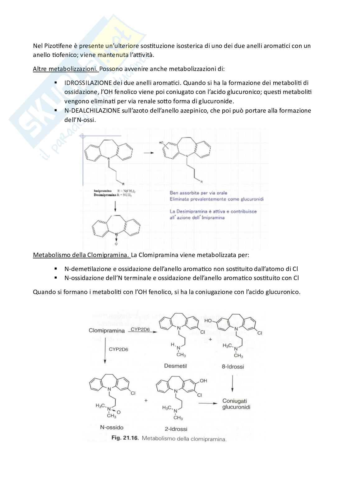 Appunti esame lezioni 7-11 su 33 di Chimica farmaceutica e tossicologica 2 Pag. 61