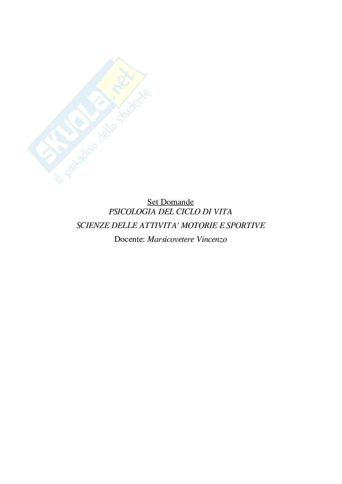 Paniere Psicologia del ciclo di vita (2026) - Risposte multiple corrette Pag. 2