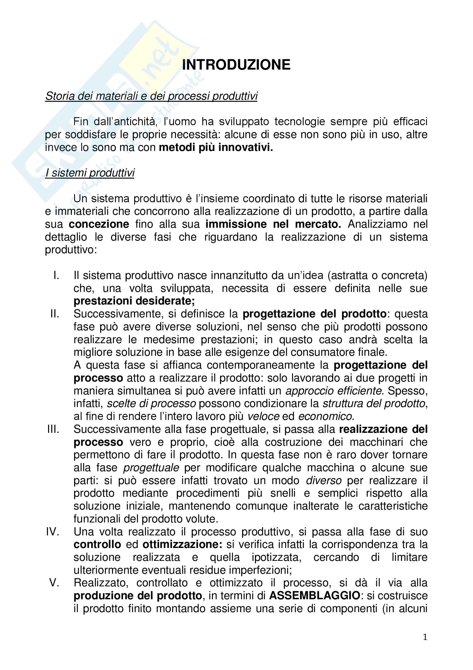 Tecnologia dei processi produttivi - tpp Pag. 1