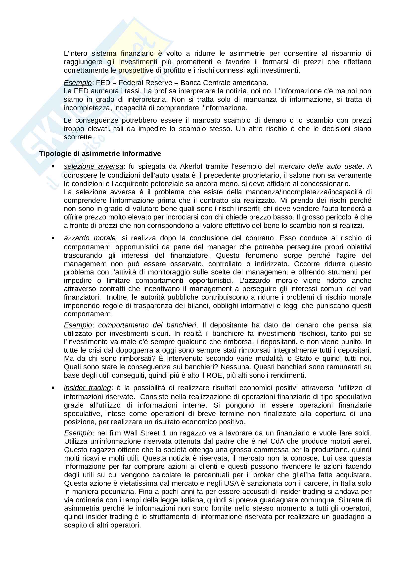 Appunti di Economia degli Intermediari Finanziari - I modulo - Prof Borroni Pag. 11
