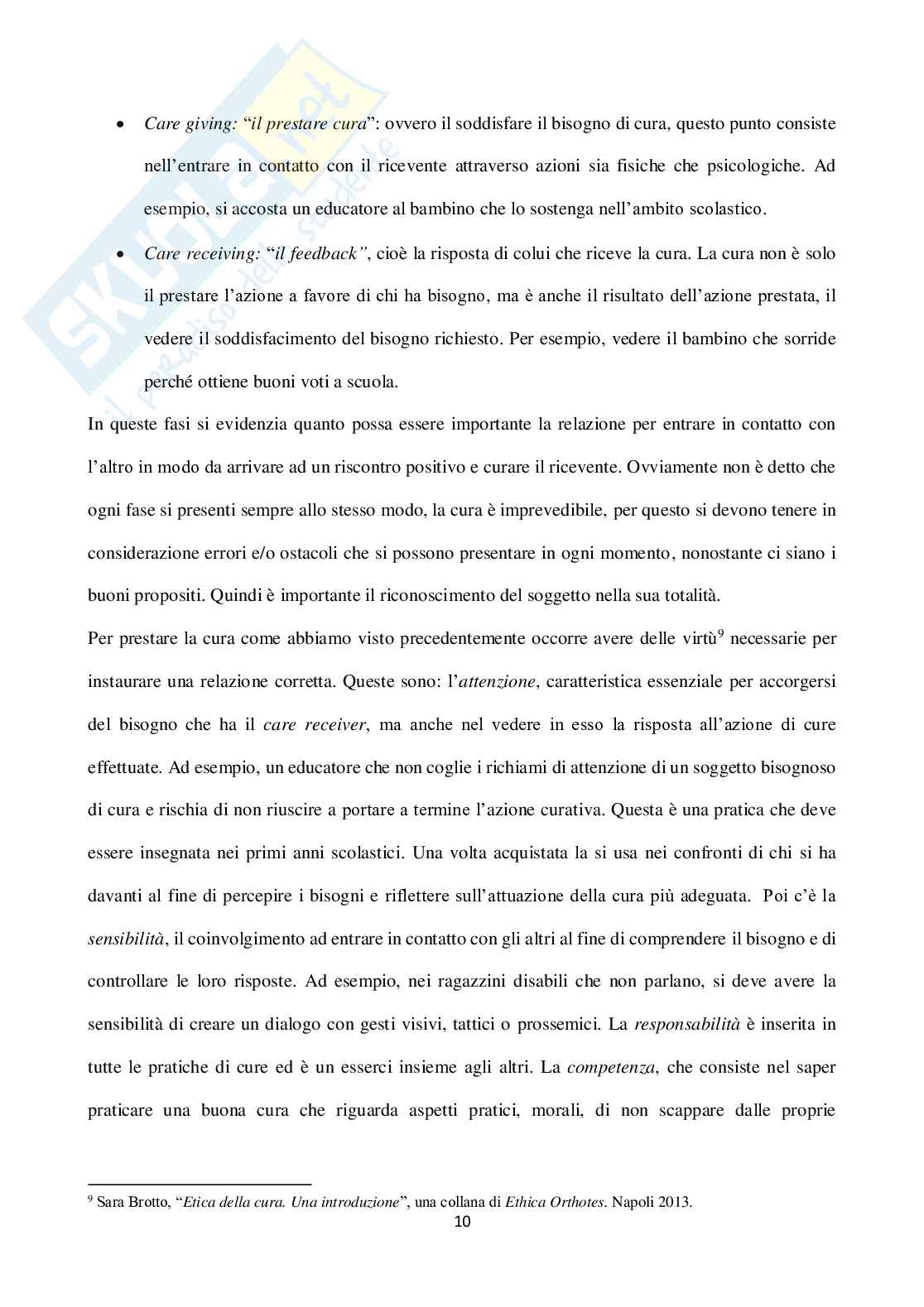 Cura materna come cura educativa Pag. 11