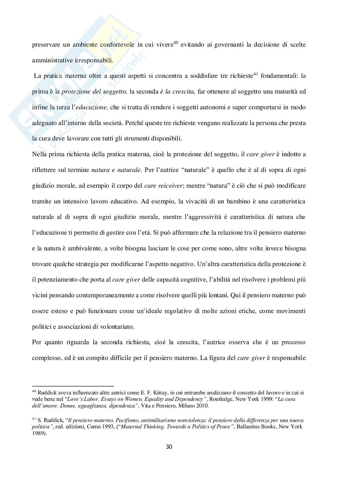 Cura materna come cura educativa Pag. 31