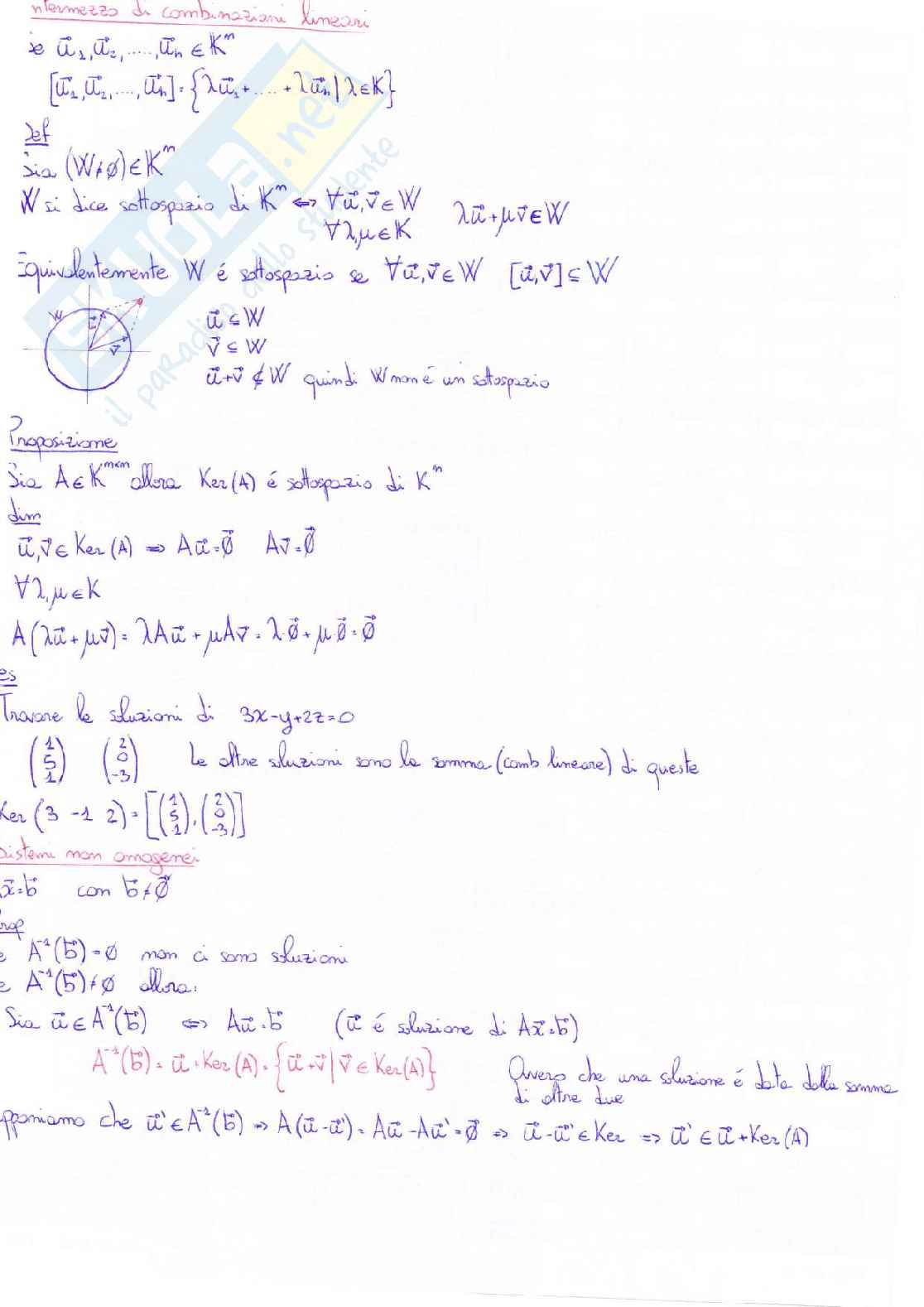 Algebra lineare e geometria Pag. 26
