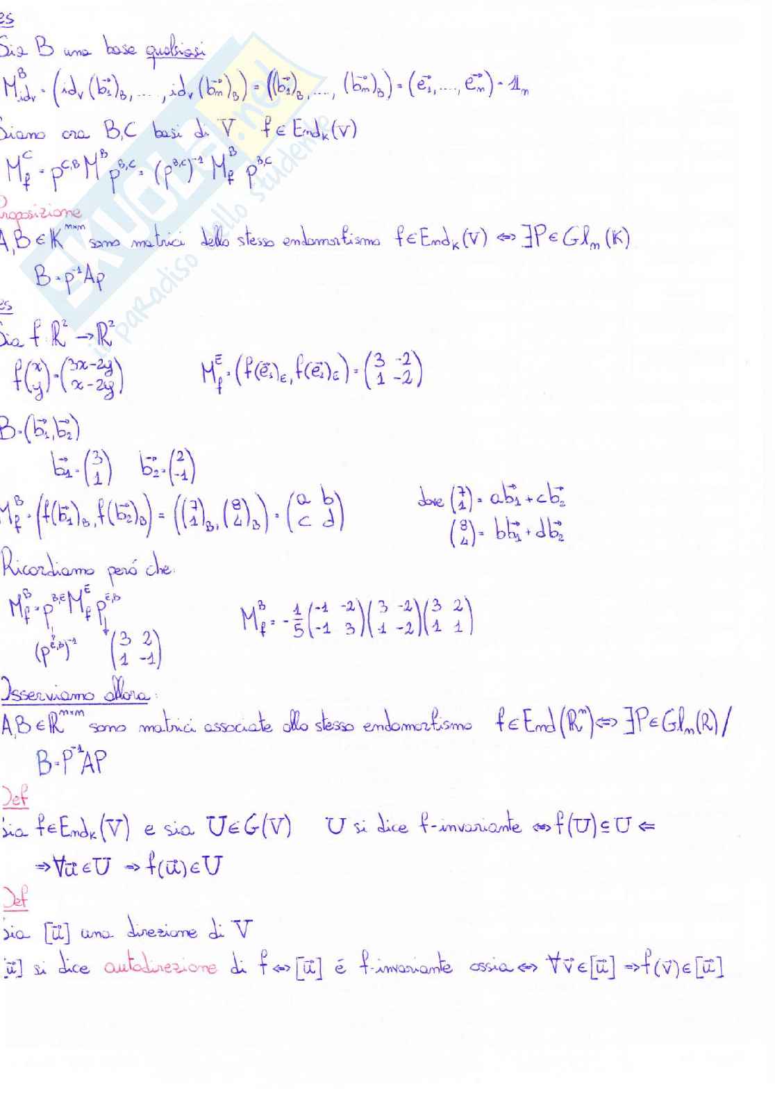 Algebra lineare e geometria Pag. 46