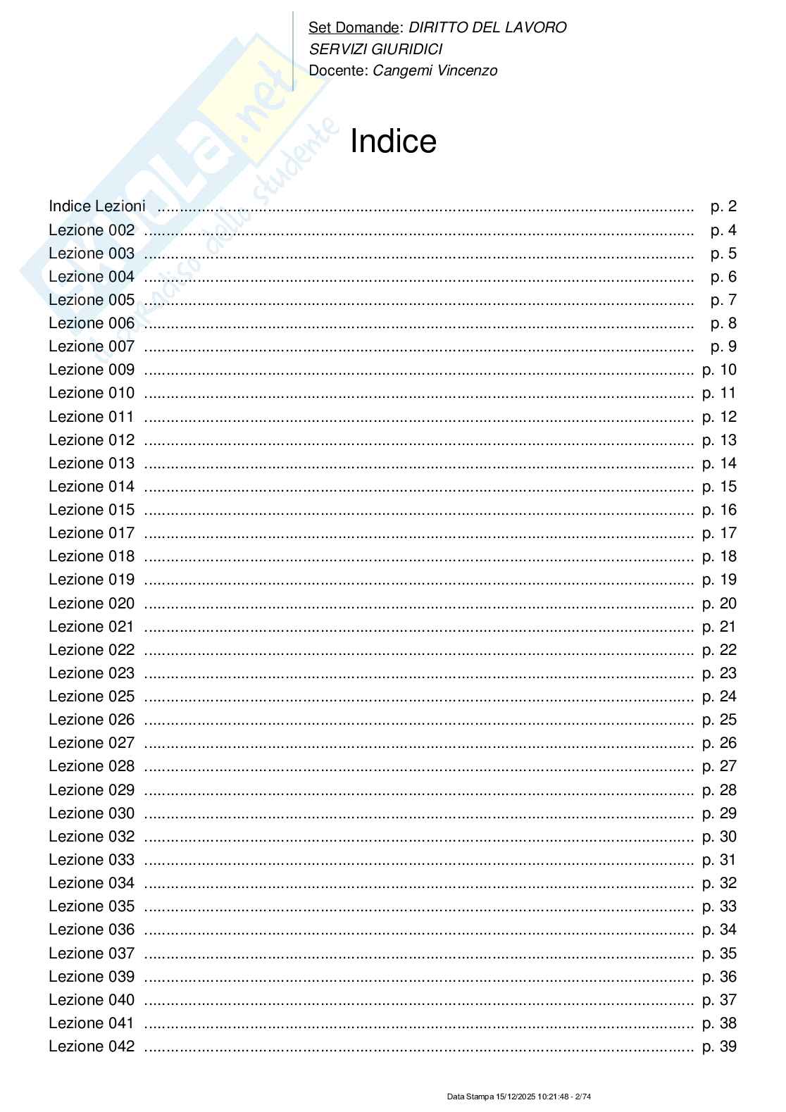 Paniere nuovo completo di Diritto del lavoro Pag. 2