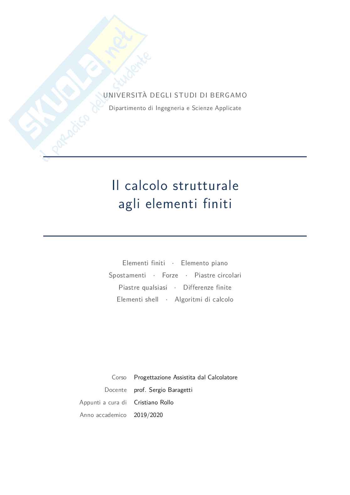 Appunti progettazione FEM Pag. 1