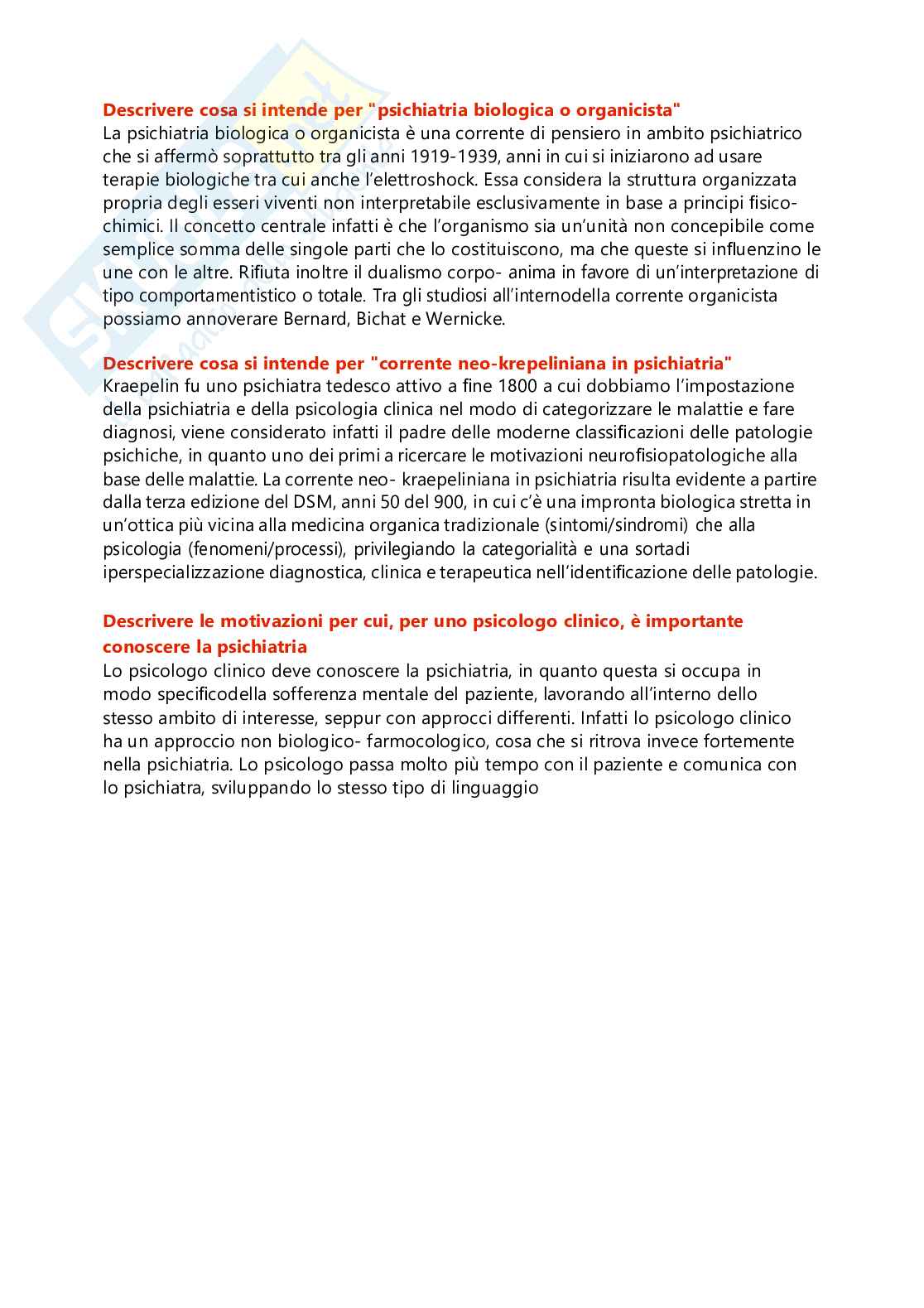 Risposte aperte Psichiatria aggiornate 2023 Pag. 2