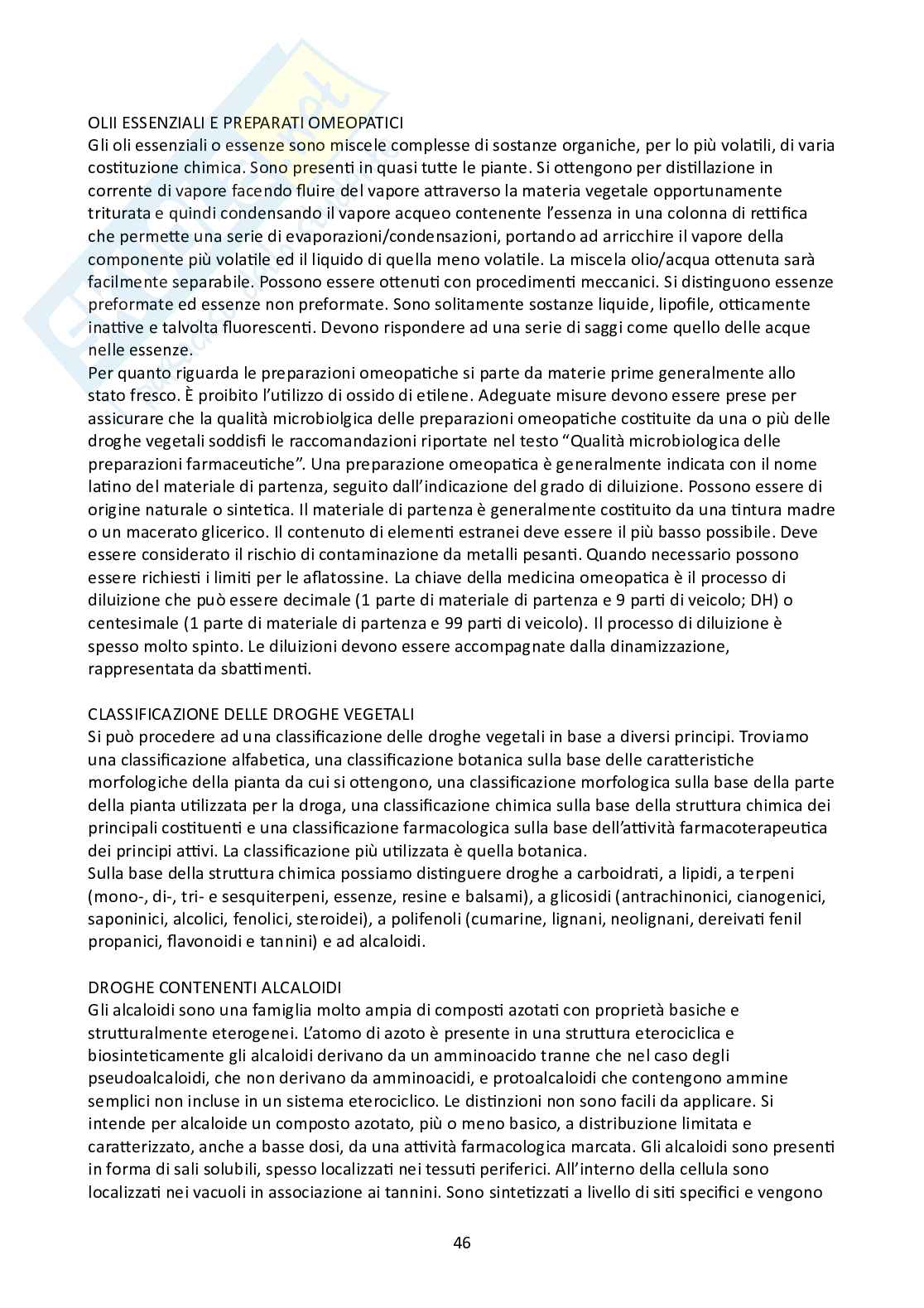 Appunti di Farmacognosia Pag. 46