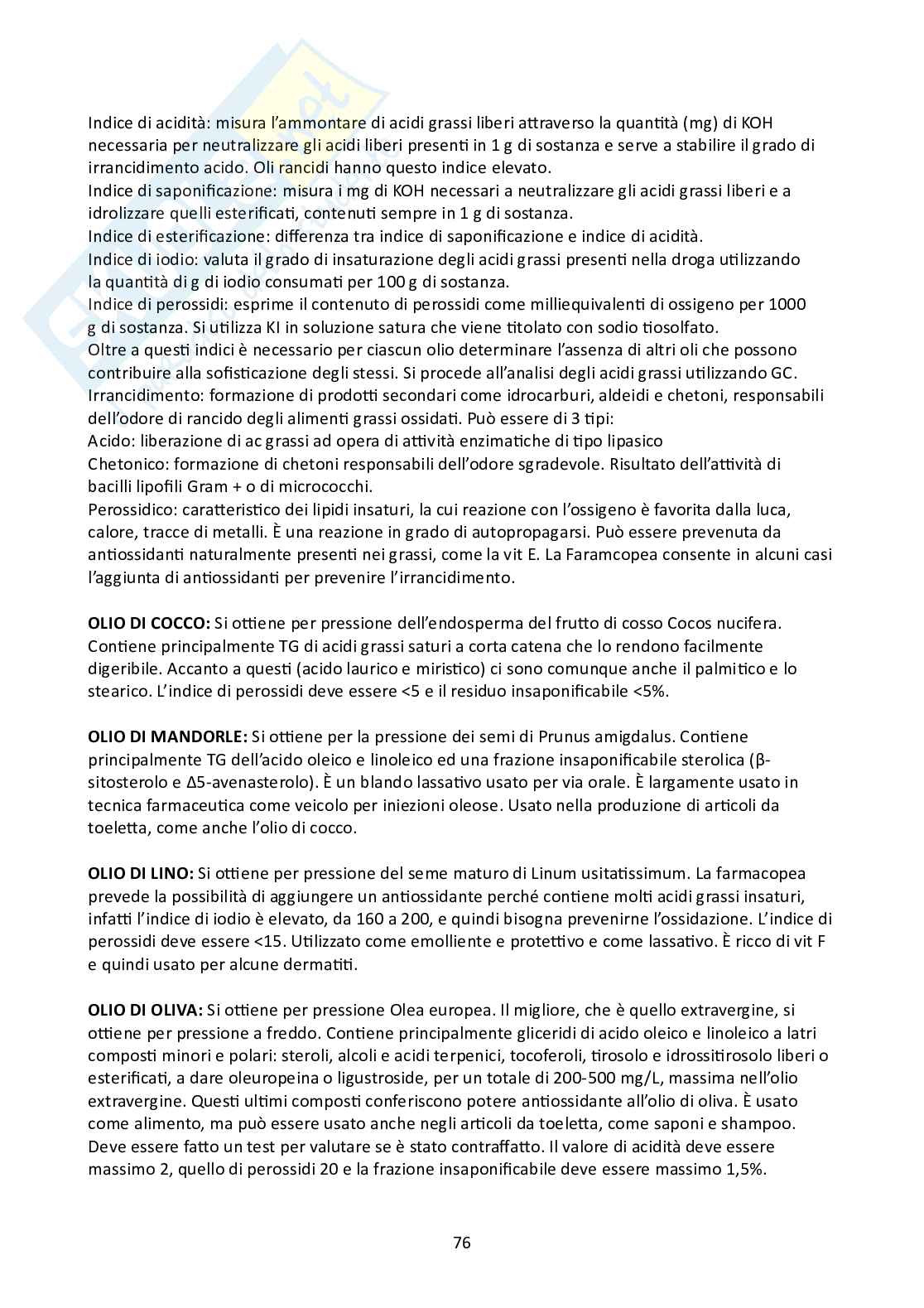 Appunti di Farmacognosia Pag. 76