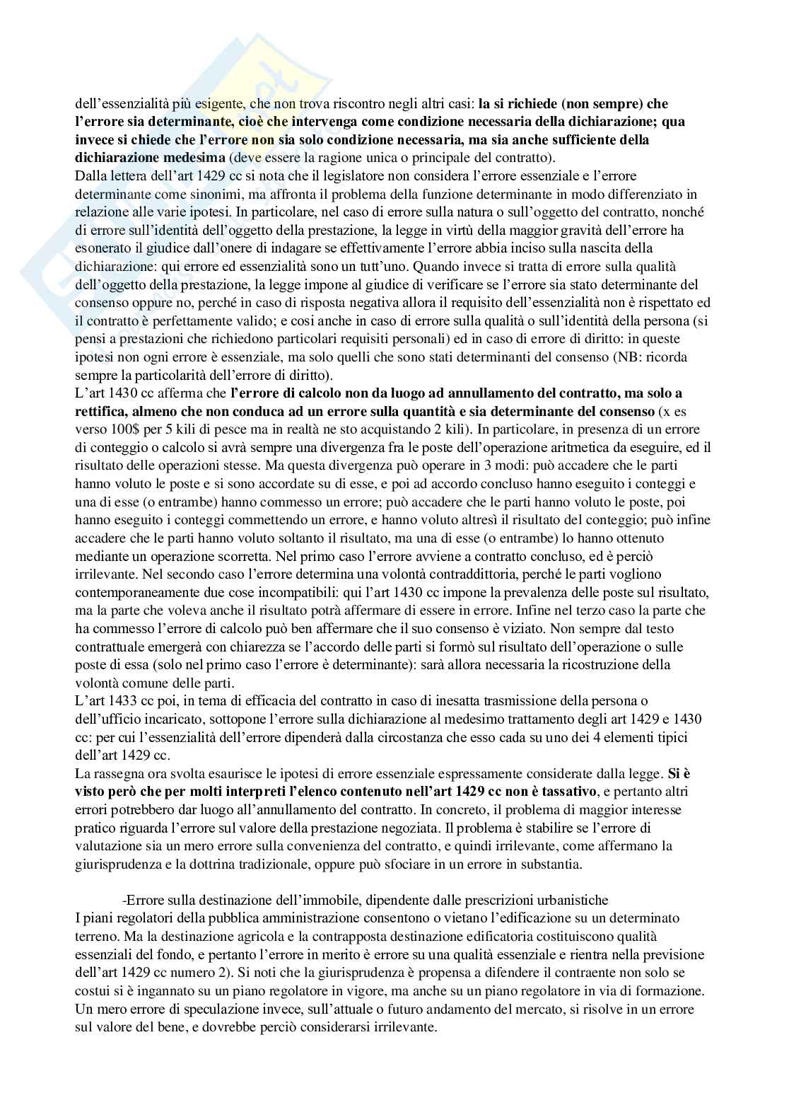 Riassunto esame Diritto Civile, parte I, prof. Villa, libro consigliato Obbligazioni e contratti, in Trattato di Diritto privato, Sacco, De Nova Pag. 26