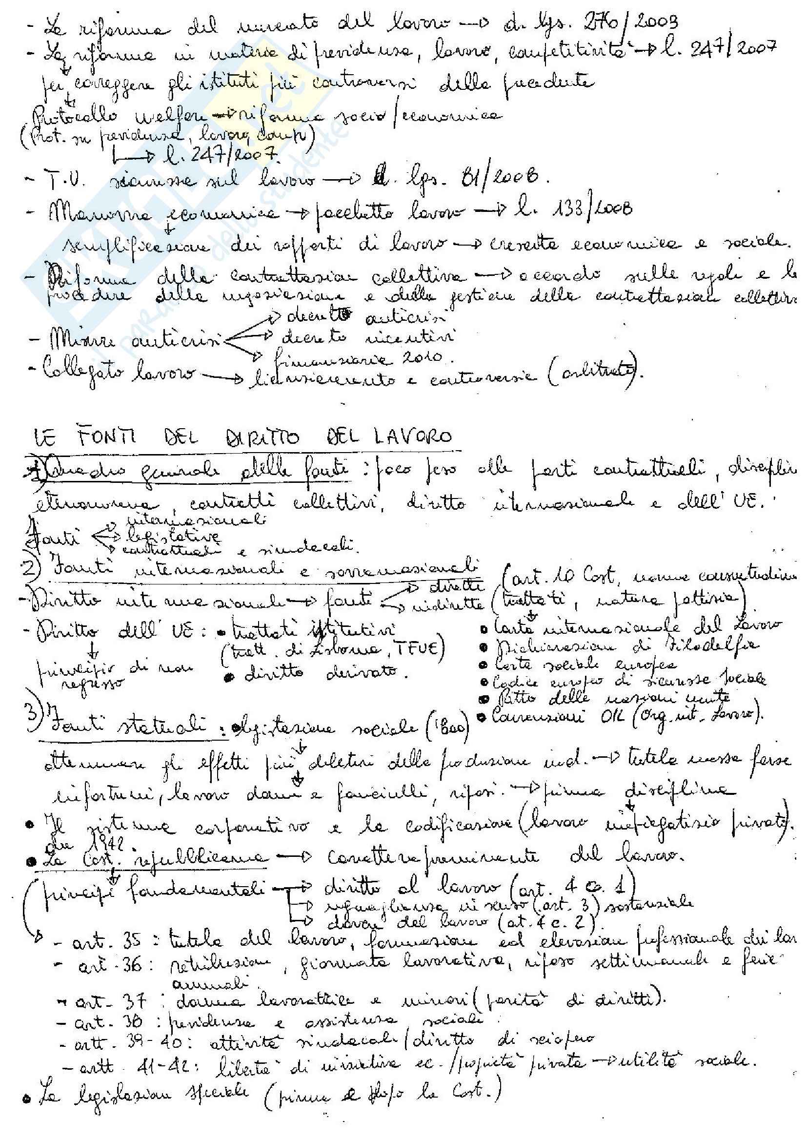 Diritto lavoro - Introduzione Pag. 2