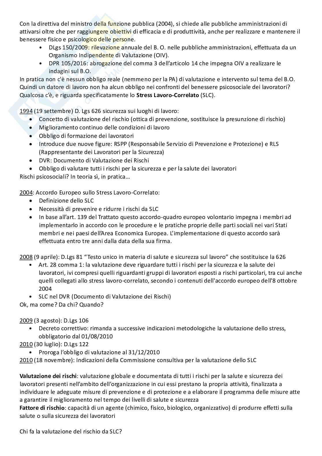 Riassunto esame Psicologia del lavoro, Prof. Garzitto Maria Lisa, libro consigliato Persone, lavoro, organizzazione, Gabassi, Garzitto Pag. 41