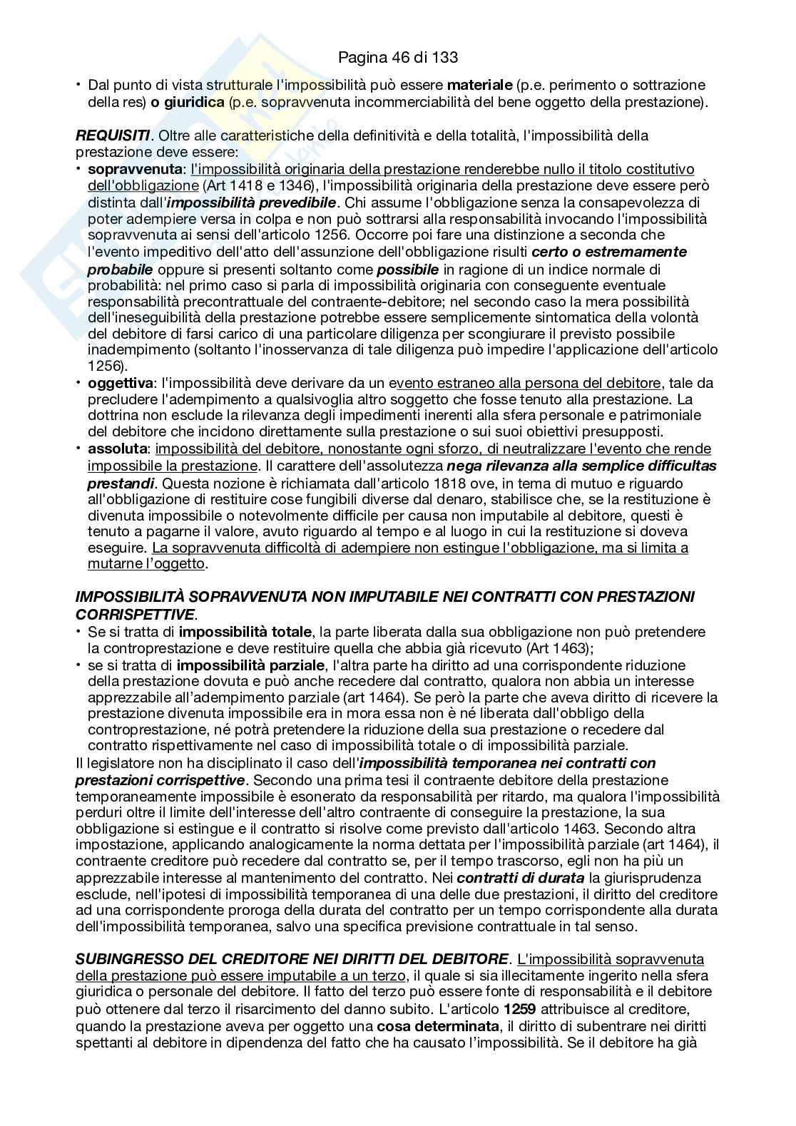 Diritto privato II (obbligazioni / contratti) Pag. 46