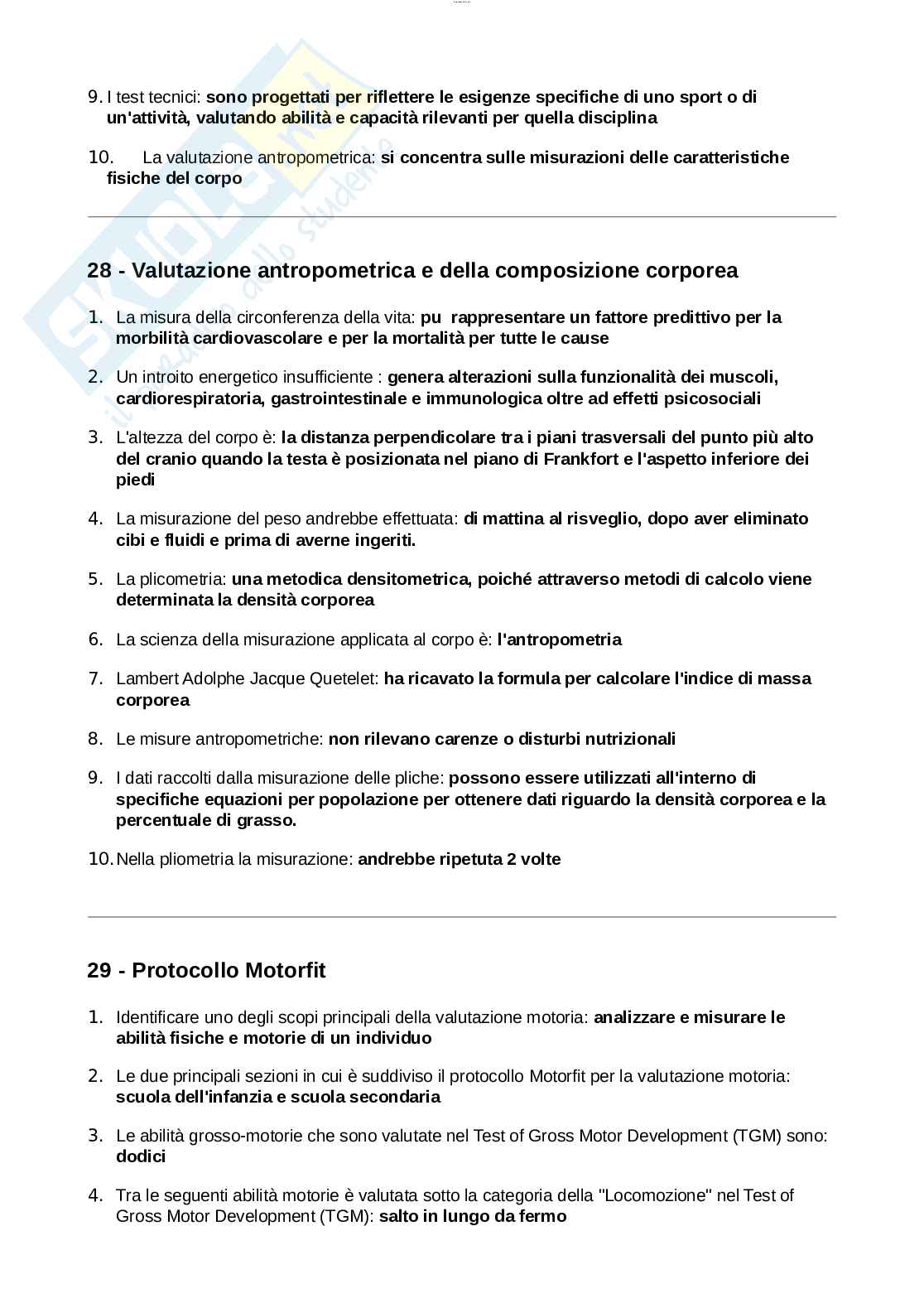Paniere Teorie, metodologie e didattiche dell'educazione motoria Pag. 16