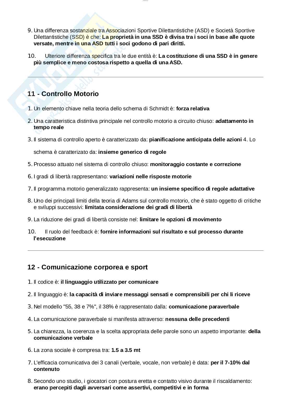 Paniere Teorie, metodologie e didattiche dell'educazione motoria Pag. 6