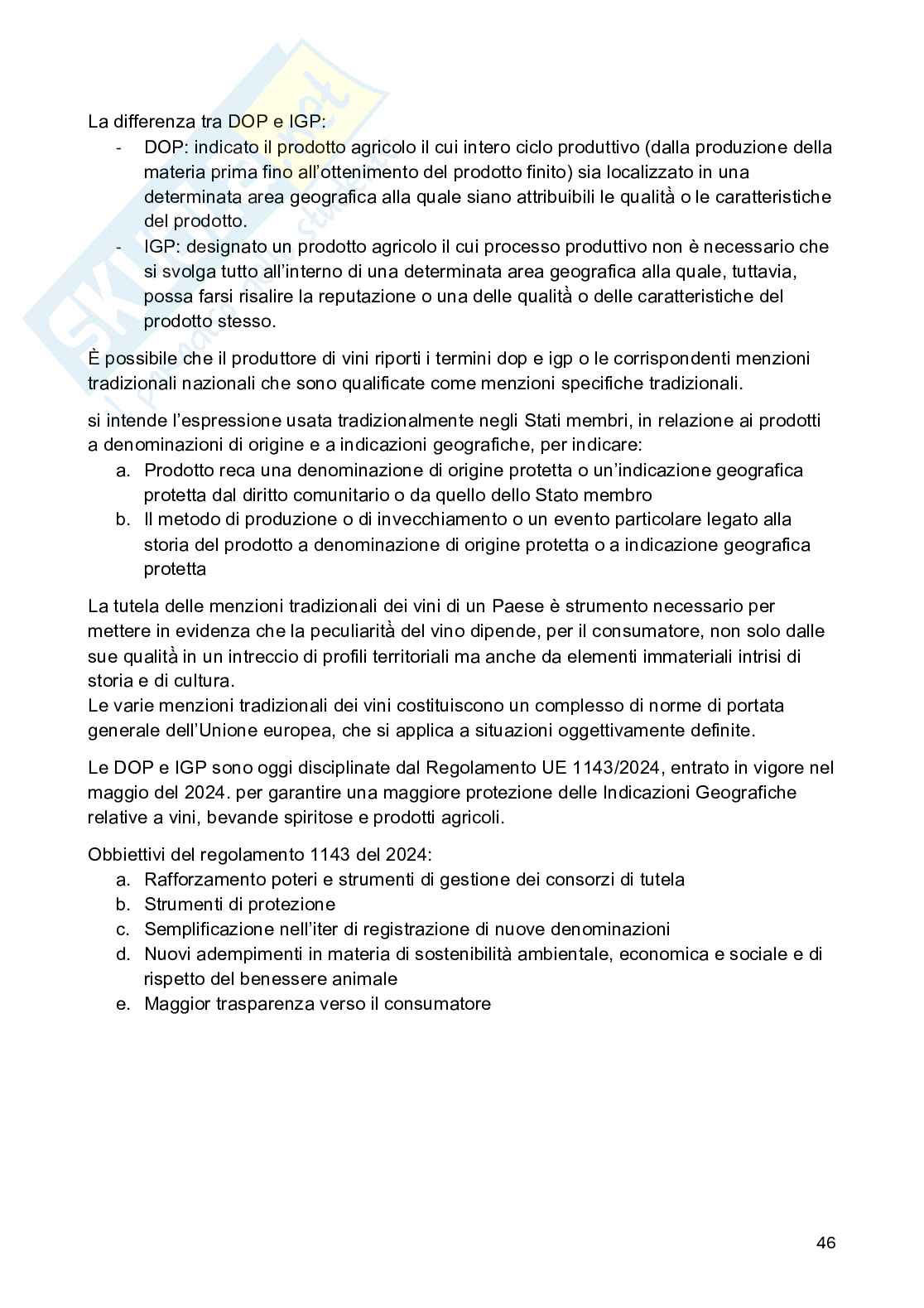 Schemi dell'esame di Diritto vitivinicolo  Pag. 46