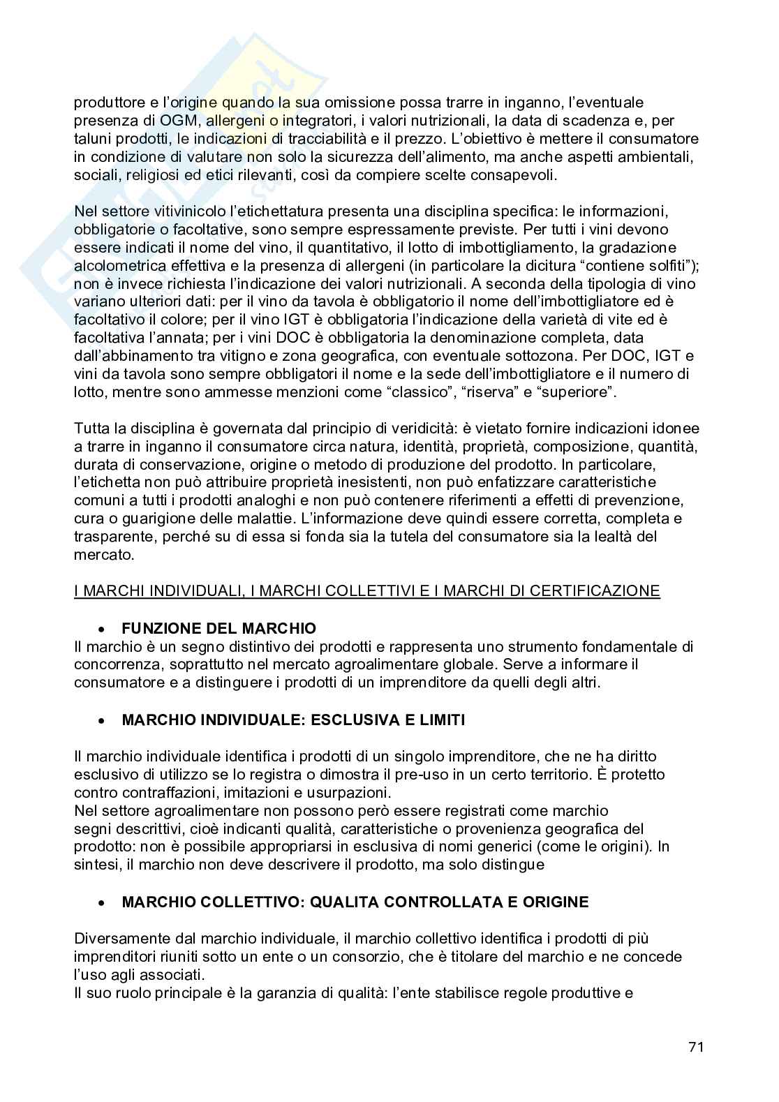 Schemi dell'esame di Diritto vitivinicolo  Pag. 71