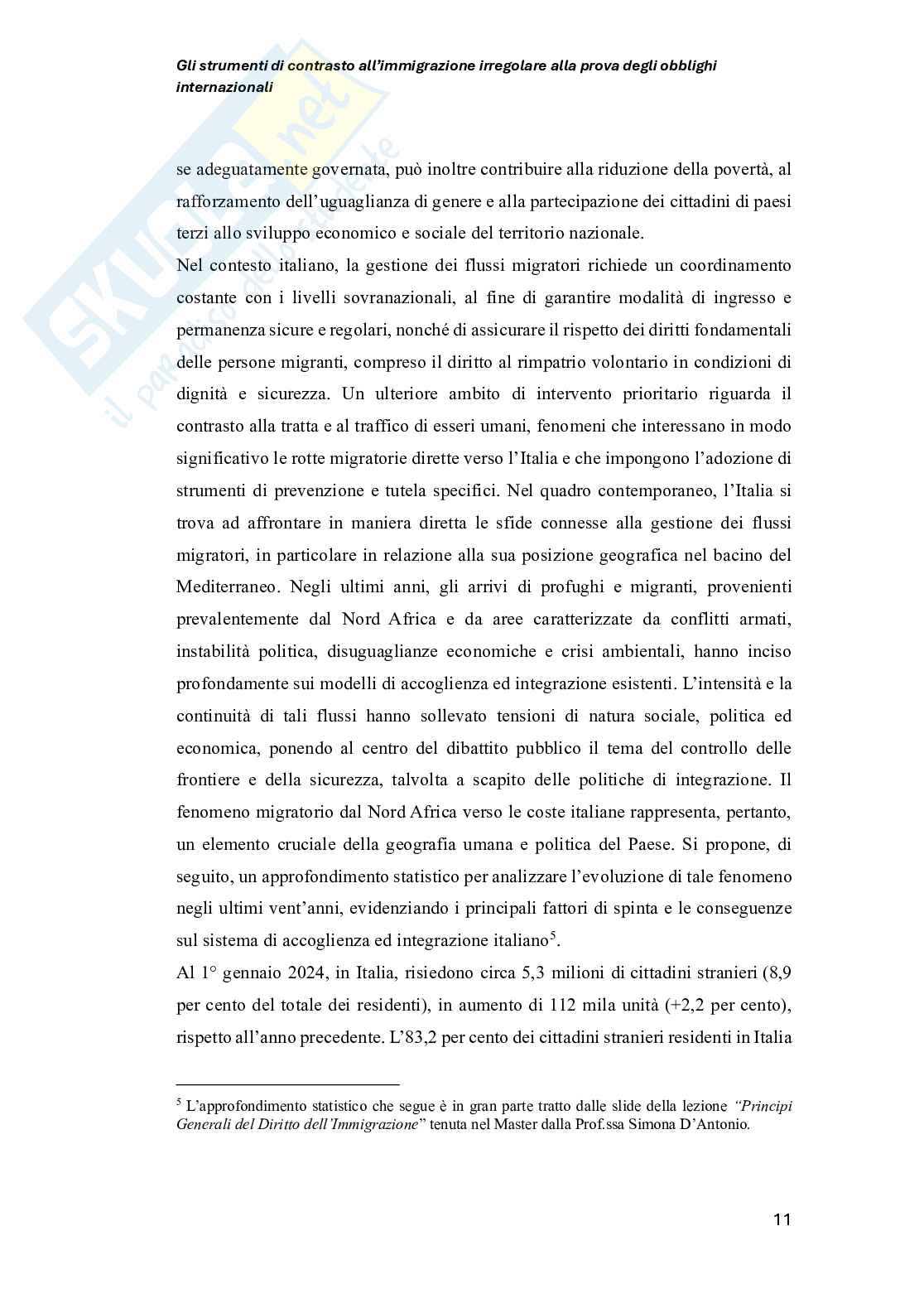 Strumenti di contrasto all’immigrazione irregolare alla prova degli obblighi internazionali Pag. 11