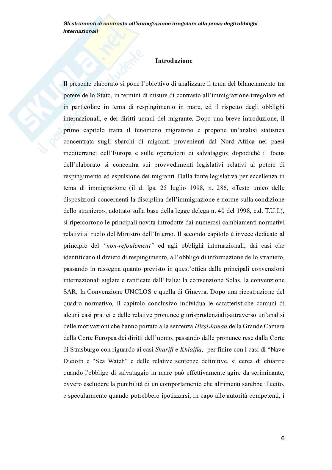 Strumenti di contrasto all’immigrazione irregolare alla prova degli obblighi internazionali Pag. 6