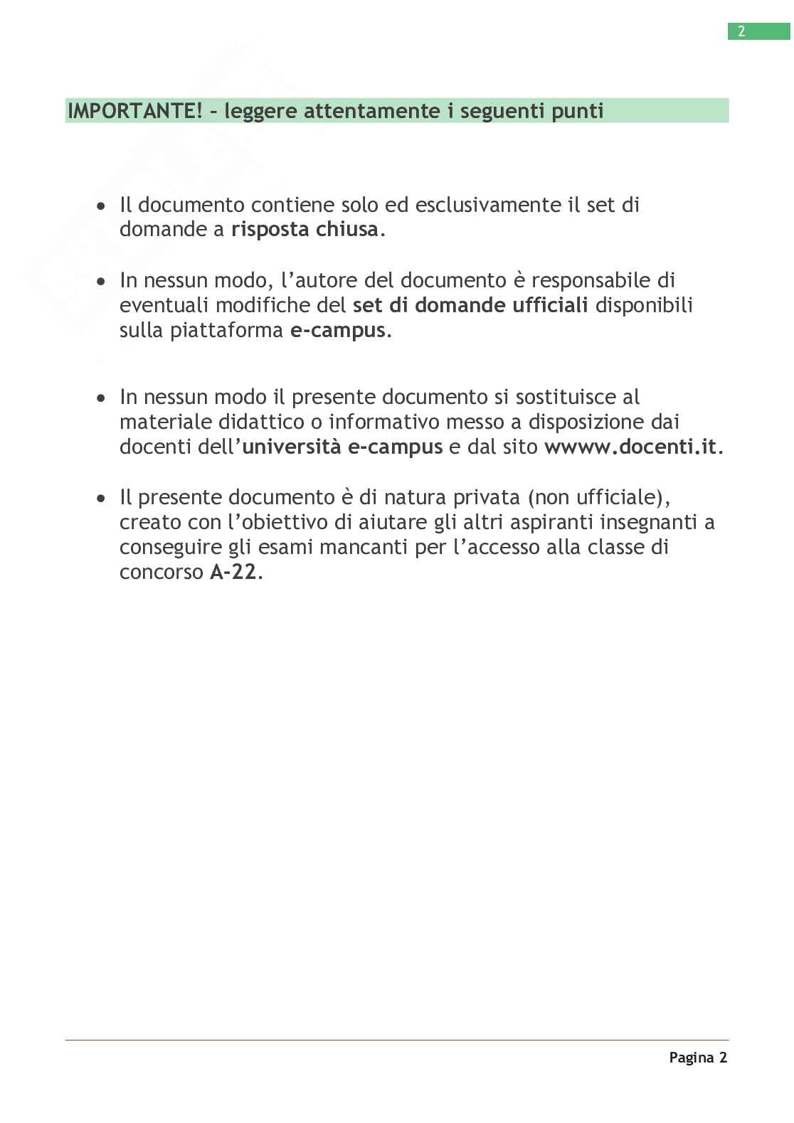 Paniere svolto Storia Romana, con Test di esercitazione Pag. 2
