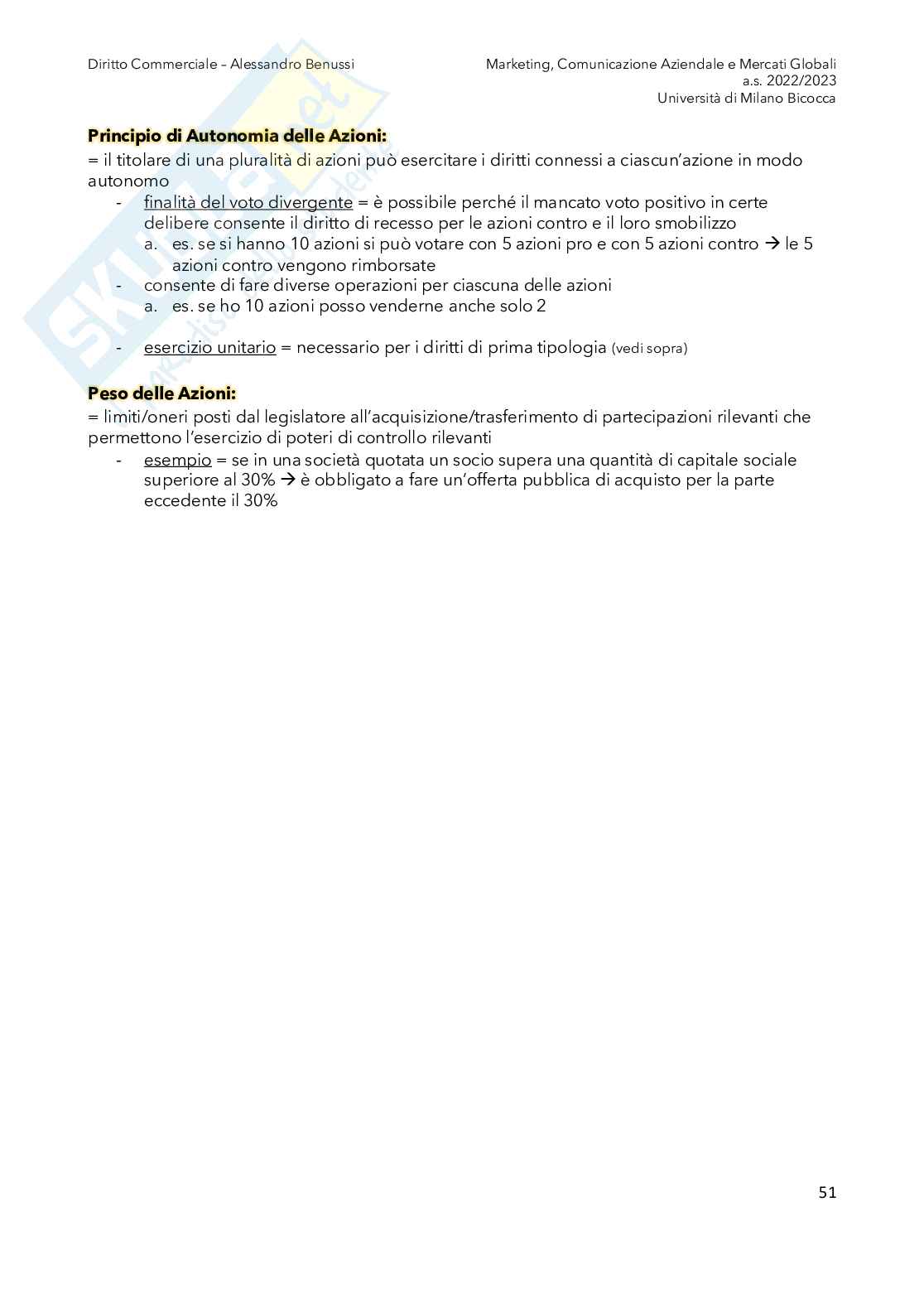 Diritto commerciale  Pag. 51