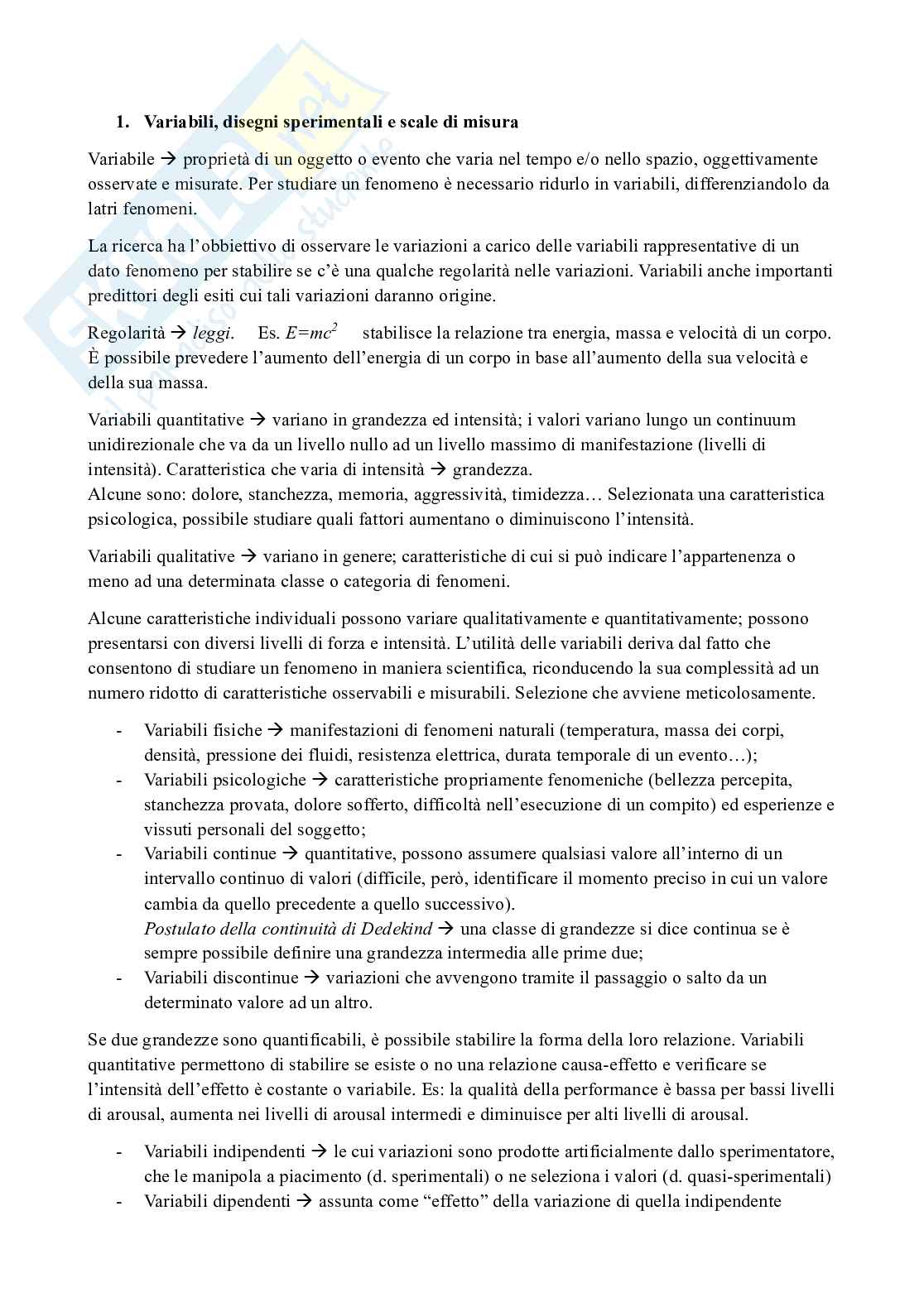 Appunti completi di Teorie e tecniche dei test Pag. 1