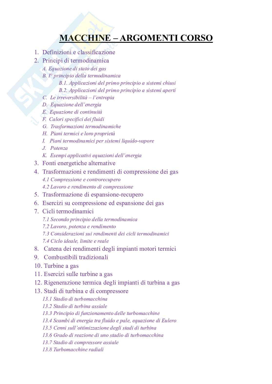 Appunti per esame di Macchine - prima parte Pag. 1