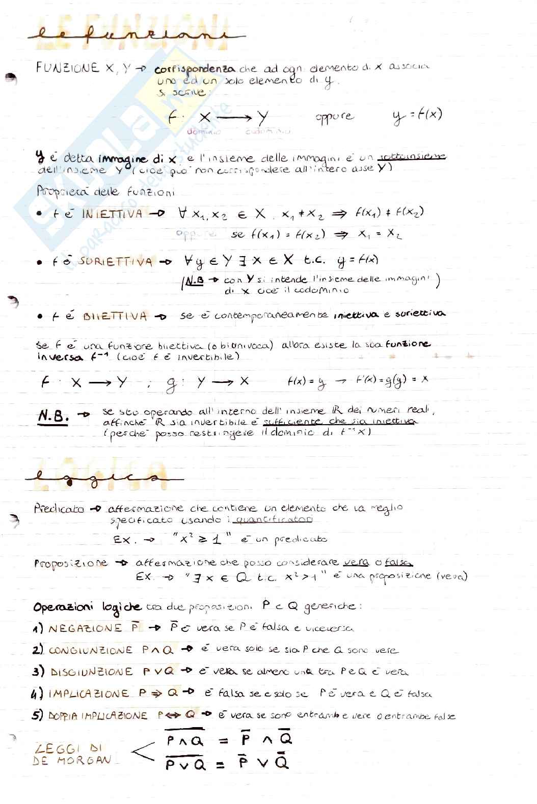 Schemi di Analisi 1 (tutto il programma) Pag. 1